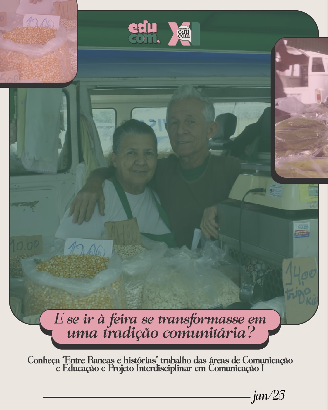 Continuando com os posts dos trabalhos Educomunicativos e de PIC I, apresentamos a minissérie “Entre bancas e histórias”, produzida por Filipe Bezzan, Maria Eduarda Freitas, Natanne Sousa, Ramon de Oliveira e Sarah Alves.
Discorrendo sobre as feiras e os feirantes da cidade de Uberlândia (MG), com um enfoque em suas vivências, tradições e identidades, o grupo deu luz ao poder de socialização desses locais, que atraem estudantes, famílias, moradores, entre outros, e que perpassa gerações.
#feiras #minissérie #educomunicacao