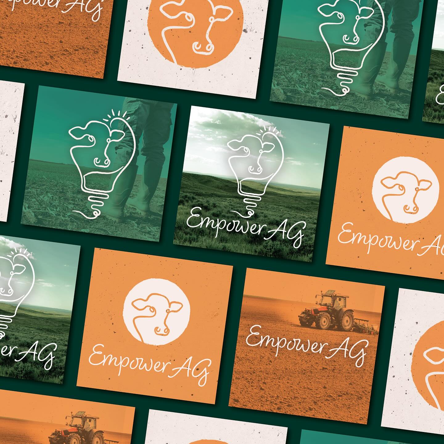 Here’s an exciting brand identity I created for Empower AG recently.
This is a brand new business offering innovative and empowering training programs for farmers.
Empower AG provides a unique approach to farmer-focussed personal development in the agricultural industry.
Thinking outside the box is a huge part of this business’ ethos, so a brand identity to reflect that was important. I developed a logo utilising the lightbulb icon with a twist, embracing the bold ideas and values of the business, whilst still maintaining a tactile and fluid feel. A bright and bold colour palette also differentiates this brand entirely from it’s competitors.
If you like this and want me to cast a creative eye over your business branding, just pop me a message. I’d love to help!