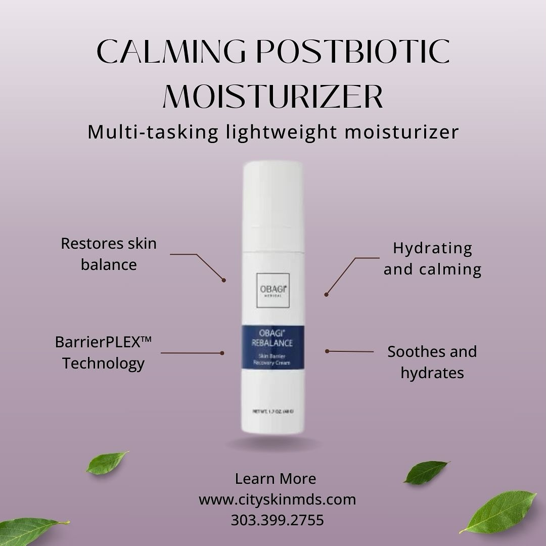 Transform your skincare routine with the Obagi Rebalance Calming Postbiotic Moisturizer! ✨
This lightweight, multi-tasking formula restores skin balance, soothes, hydrates, and calms for a healthier glow. Powered by BarrierPLEX™ Technology, it’s perfect for maintaining your skin’s moisture and comfort.
📲 Learn more at www.cityskinmds.com or call 303.399.2755
#ObagiSkincare #PostbioticMoisturizer #HealthySkin #BarrierProtection #HydratedSkin #SkinCareGoals #GlowingSkin #CalmingMoisturizer #SkinCareRoutine #MoisturizerLove #SkinHealth #SkinCareEssentials #LightweightMoisturizer #SoothingSkin #SkinCareTips #HydrationBoost #ObagiRebalance #BarrierRepair #SkinCareSolutions #GlowFromWithin