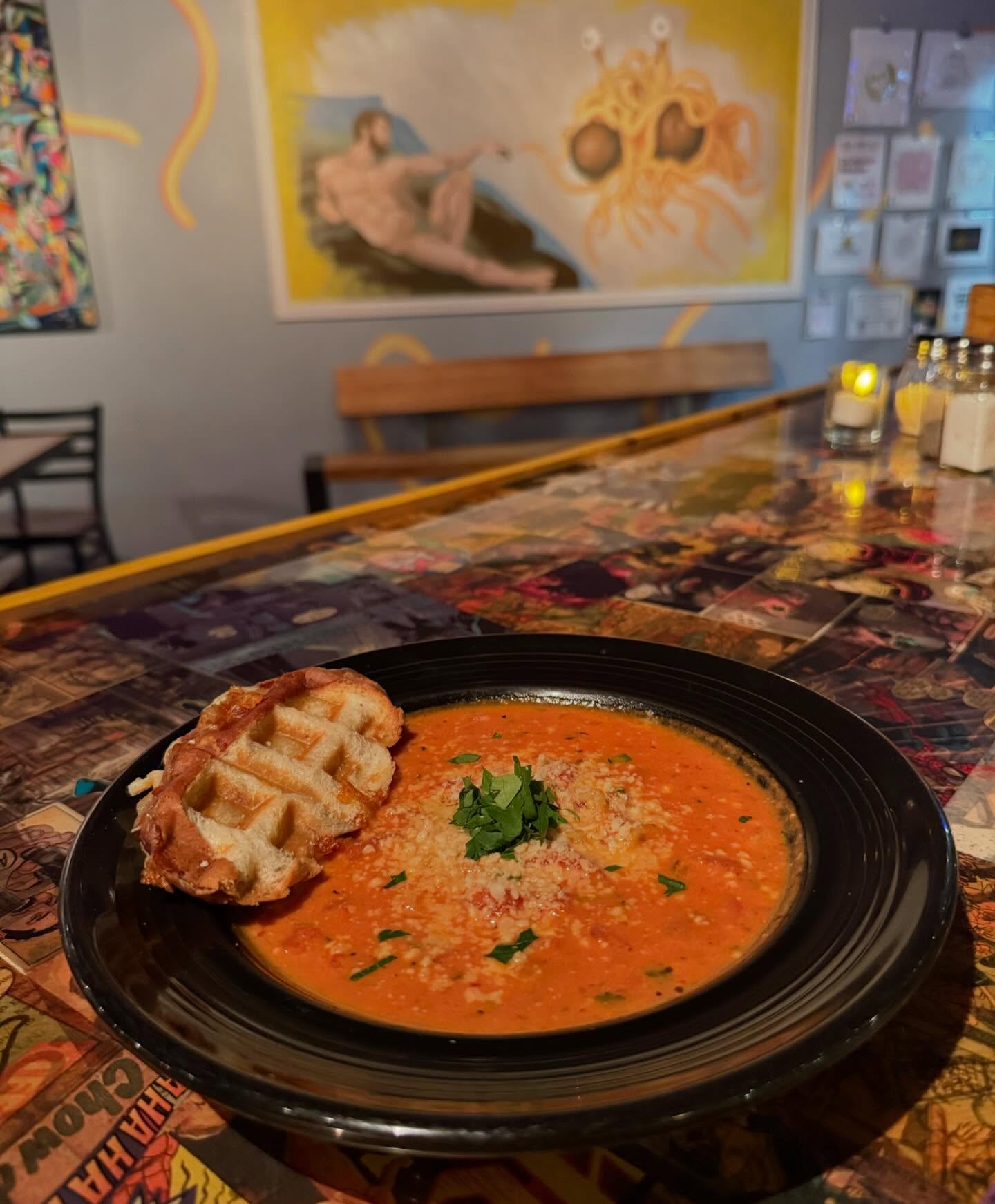 Spicy tomato cream soup?! Yes indeed.