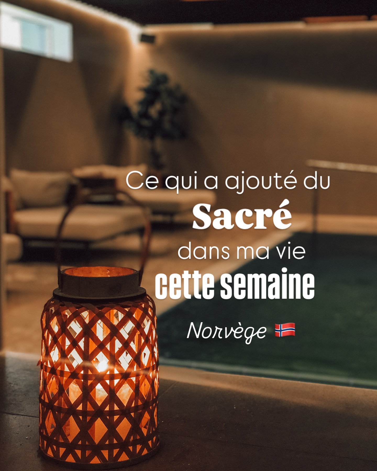 La semaine dernière, j’étais en Norvège avec ma famille, ce qui rend cette exercice de voir le sacré vraiment très facile 😍🇳🇴
Je suis en amour total de ce pays, ses paysages, l’accueil de ses habitants, et le peu que nous avons pu en découvrir.
Merci 🙏
Je me suis dis que c’était l’occasion parfaite pour commencer à notifier ici, chaque semaine, ce qui est beau et sacré dans ma vie. Les petites choses du quotidien que l’on ne voit pas toujours.
Cette semaine c’était facile, car tout était incroyablement sacré, et m’a rappelé à quel point la nature nous connecte à l’Univers. Mais le défi est de voir ce qui est beau et sacré chaque semaine 🙏✨
Et vous, qu’est ce qui a ajouté du sacré dans votre vie cette semaine ?
Inspirations :
🤎 La magnifique @selon_manon qui écrit sur ses posts depuis peu, de façon beaucoup plus poétique que moi.
🌈Le compte coloré de @yourhappyplace_deco qui ajoute de la couleur dans sa vie chaque semaine