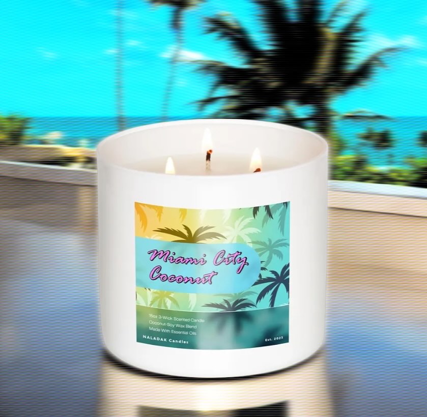 Thirst quenching coconut & smooth vanilla to capture the perfect Miami Beach day indoors 🏝️ #candles #coconutvanilla #miamibeach #florida