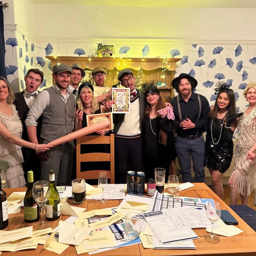 Fat Stan and Goldie helped Dan celebrate his 40th birthday in killer style at the weekend! If you want a Murder Mystery at your home or private party, we're only a PM away!
#murdermysteryparty
#1920s
#FatStanStrikesAgain