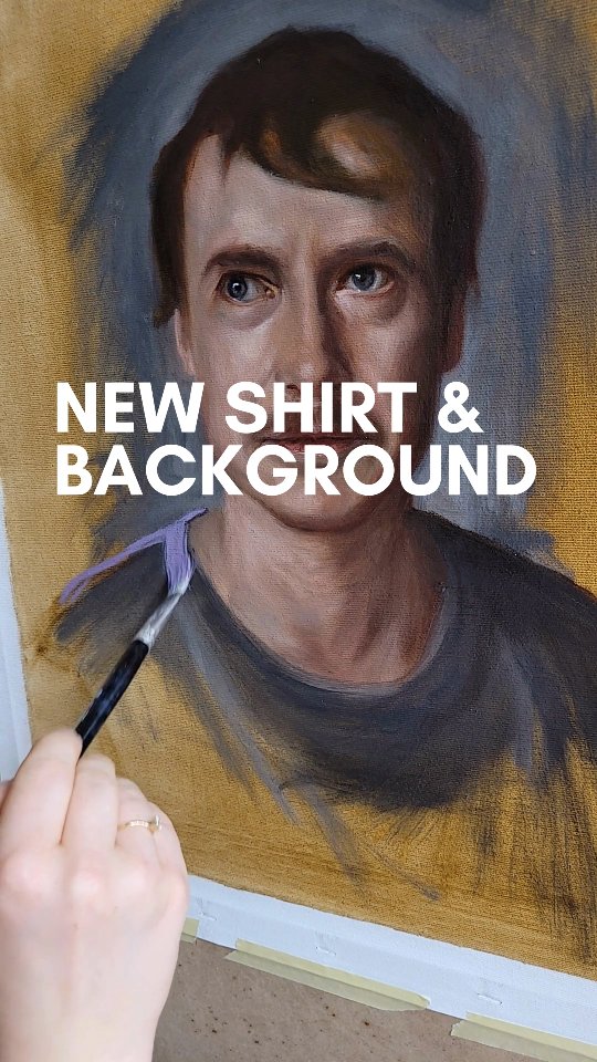 Changing the colour of the shirt and the background to make this portrait shine ✨️
****
New to my page?
Welcome!
I’m Sarah, a portrait artist devoted to the beauty of classical art. I create custom, hand-painted portraits that add a timeless elegance to any space. If you’re looking to bring a unique, personal touch to your home, contact me to order your own painting.
#academisartwork #realisticartwork #personalizedart #artiststudios #studioviews #classicalportrait #classicalrealism
#contemporaryfigurativeart #realisticportrait #contemporaryportrait #contemporaryartists #fineartportrait