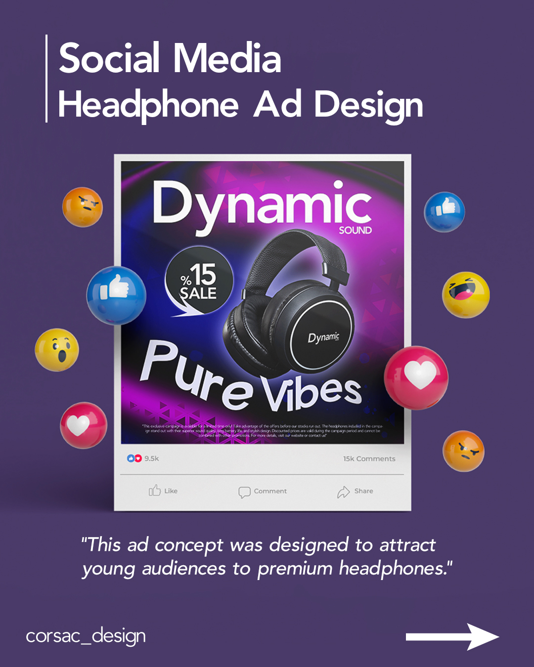 "Presenting my latest social media ad design for a premium headphone brand. The goal was to create a clean, modern aesthetic that captures attention while highlighting the product’s top-tier features. I focused on combining design simplicity with superior audio quality to make an impactful impression. Take a closer look at the creative process behind this visual! #Portfolio #AdDesign #Headphones #SocialMediaDesign #CreativeProcess #DesignInspiration #GraphicDesign #Branding"
"Premium kulaklık markası için hazırladığım son sosyal medya reklam tasarımını sunuyorum. Amacım, dikkat çekici ve ürünün üst düzey özelliklerini vurgulayan temiz, modern bir estetik yaratmaktı. Tasarımın sadeliğini ve üstün ses kalitesini birleştirerek etkileyici bir izlenim bırakmaya odaklandım. Bu görselin yaratıcı sürecine yakından göz atın! #Portföy #ReklamTasarımı #Kulaklık #SosyalMedyaTasarımı #YaratıcıSüreç #Tasarımİlhamı #GrafikTasarım #Markalaşma"