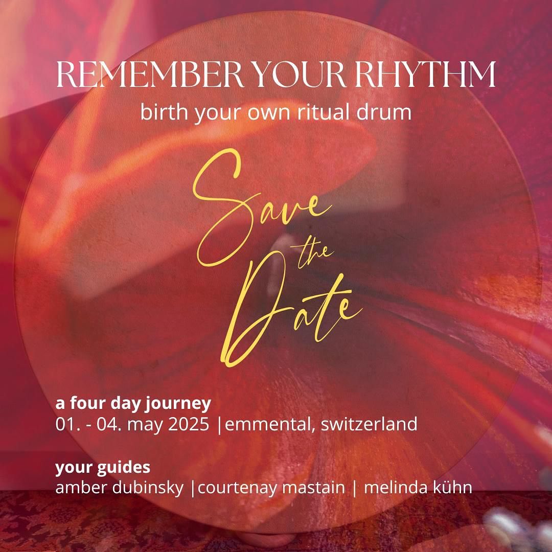 Save the Date for our Spring Retreat: Remember Your Rhythm
This spring, we are welcoming 9 women to gather at a beautiful, private traditional farmhouse immersed in the pristine nature of Switzerland’s Emmental valley for a one of a kind journey to build your own ritual drum.
Our dear sister and drum doula Melinda Kühn will guide you through the embodied process of making your own ritual drum – an experience akin to giving birth, not only to your drum, but to a new version of your Self.
Together, we will weave the medicines of dance, handiwork, sauna, yoga, meditation, circle and ceremony to support you to remember your rhythm.
Early bird registration opens on www.yestoyourself.com on February 1.
🌹
#rememberyourrhythm
#ritualdrum
#womensretreat
#drum
#drumbuilding
#drumdoula
#womencircle
#yestoyourself