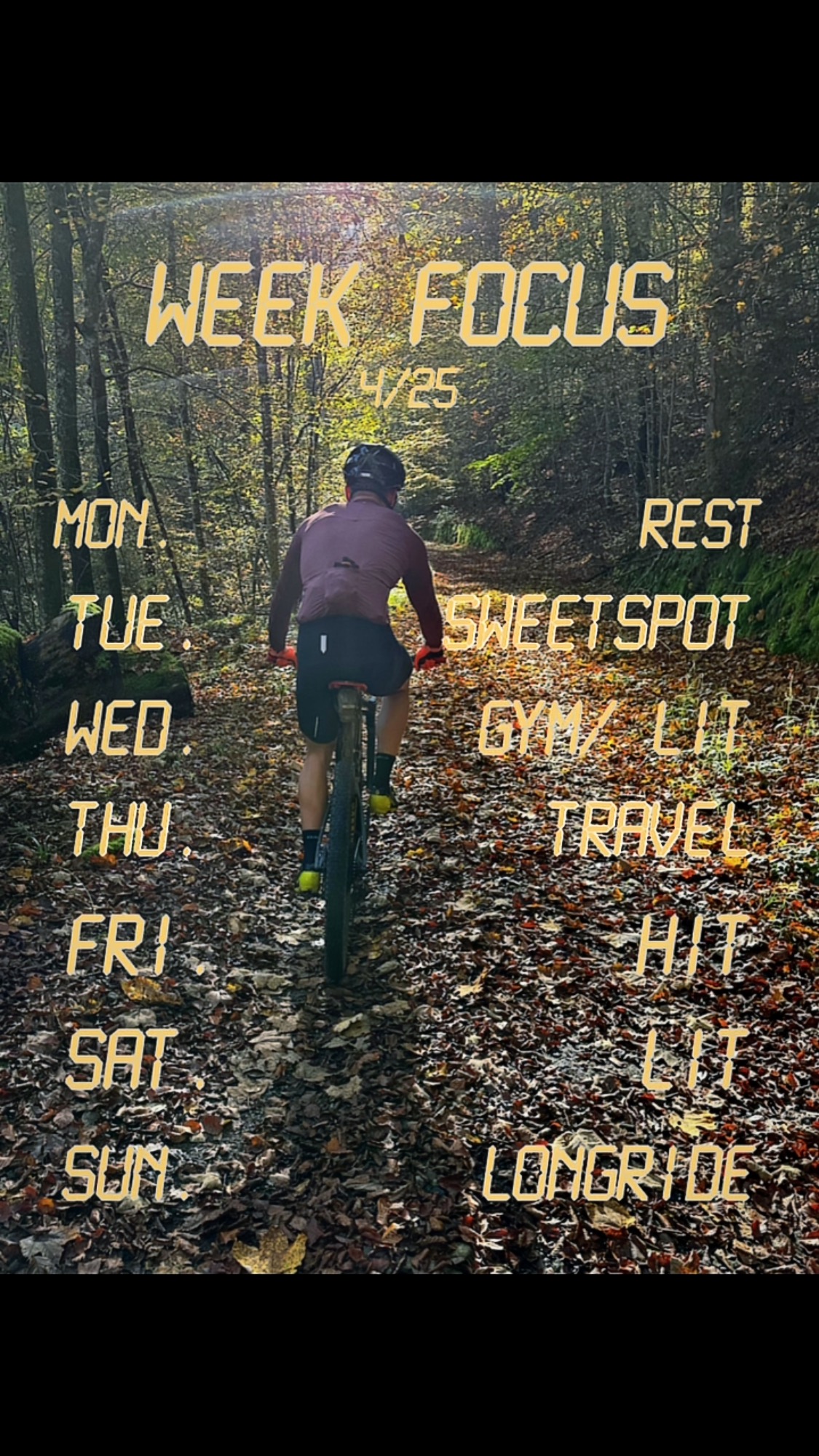 THIS WEEK’s FOKUS before the training camp kicks off, isn’t looking too special. When arriving on the island the focus is on acclimatizing. But there is still some VO2 💥 work, that often is prioritized during the early build up to increase your high end!
The good news is that I will get back into the pool 🏊🏻!
#training#focus#schedule#trainingcamp