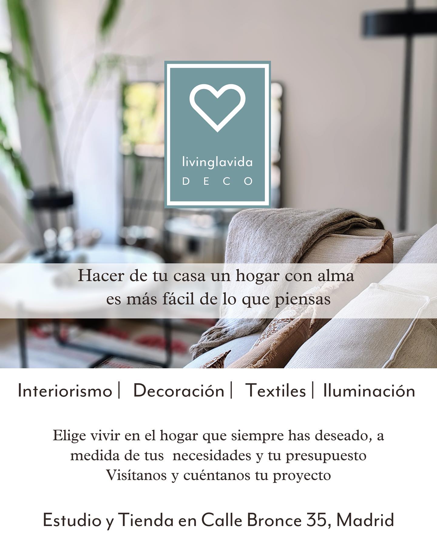 Hola! Tienes un proyecto?
En el estudio y tienda #livinglavidadeco estamos para ayudarte a hacerlo posible y por eso estaré encantada de veros en Bronce 35.
#diseñodeinteriores #decoracion #textiles #iluminacion