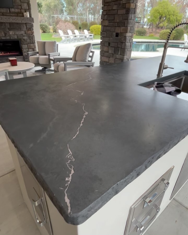 Transform your outdoor space into a culinary haven with custom concrete countertops! Durable, stylish, and totally unique, these countertops are perfect for grilling, prepping, and entertaining all year round. This outdoor kitchen is absolutely perfect! @norcalremodeler @kodiak_pro #concretecountertops #backyardoasis #outdoorkitchen #kitchendesign #backyard #design #dustycrete #hgtv #kitchensofinstagram #grilling #grillmaster #countertops #concretedesign #bergstromconcretedesigns #chico #california #handmade #customdesign #architecture
