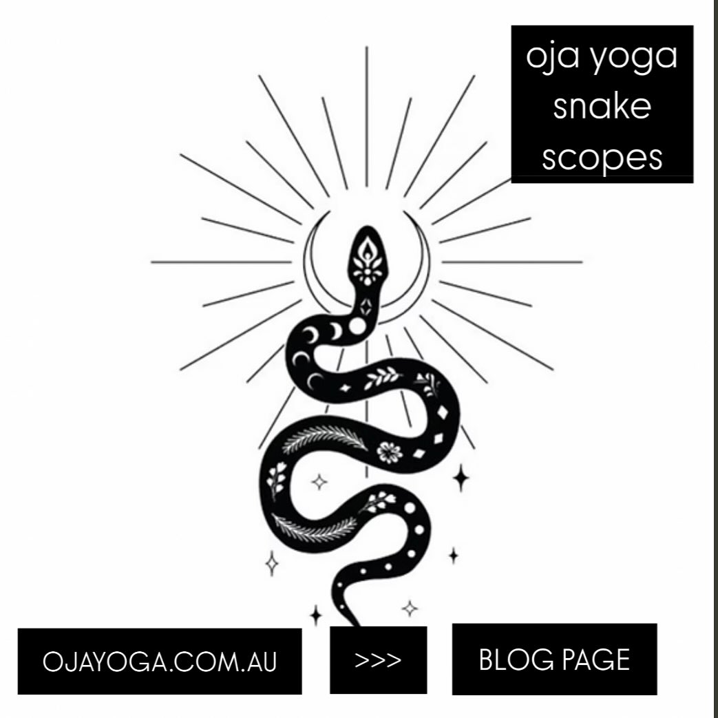 Cosmic Wisdom: Your Yogi Snake Scope for 2025
Root Chakra (Muladhara): Snakes don’t ascend without a firm foundation. Focus on grounding practices—Malasana, seated meditations, and mantra work like Lam to anchor yourself. Trust the earth beneath you.
Sacral Chakra (Svadhisthana): Kundalini’s sensual flow is perfectly aligned with this chakra. Open your hips with Pigeon Pose and invite creativity through dance, journaling, or even cooking—anything that feels juicy and alive.
Solar Plexus (Manipura): Aquarius’ rebellious spark fuels this chakra. Stoke your inner fire with core-strengthening asanas and purposeful breath-work like Kapalabhati. Ask yourself: where can I channel this power toward meaningful action?
Heart Chakra (Anahata): Snakes challenge us to release fear. Open your heart with Camel Pose or supported backbends, and focus on loving awareness. Transformation requires both courage and compassion.
Third Eye (Ajna) & Crown Chakra (Sahasrara): When Kundalini energy rises, it merges primal power with cosmic awareness. Practice meditations that expand perception and connect you to something greater. Use this energy with humility and respect—it’s a sacred gift.
To feast your eyes on the rest of this intriguing snake scope article simply head to the website, (link in bio) then hit the blog page!
HAPPY CHINESE BEW YEAR OF THE SNAKE YOGI’S!!! AND HAPPY LUNAR NEW YEAR TOO! xx
#chinesenewyear #chinesenewyearsnake2025 #chinesenewyear2025 #chinesenewyear2025🐍 #lunarnewyear #yearofthesnake #snakescope #lunarscope