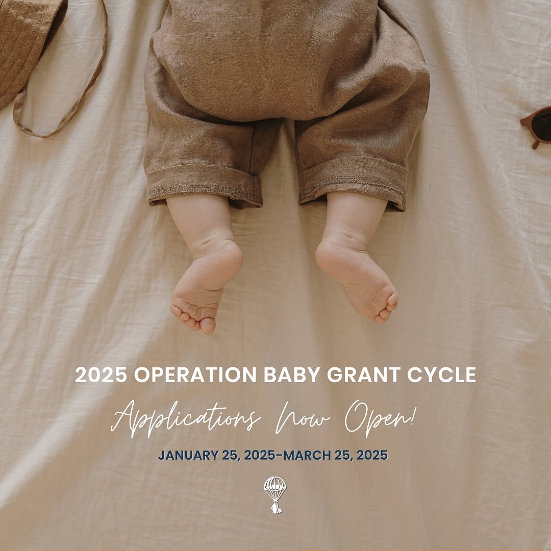 We are excited to announce that our 2025 application is now open! Apply for a 2025 grant at the link in our bio, applications will be open until March 25, 2025.
Questions? Send us a DM or email us at info@operationbaby.org. 🤍