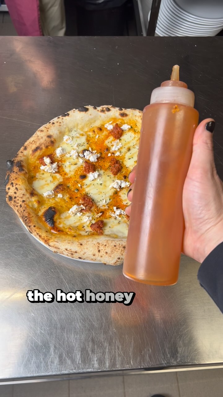 The ultimate indulgent pizza to carry you through January 🤤 Hot honey 🍯 🌶️ , ‘nduja from @thesausagemanneversleeps , caciocavallo, ricotta and thyme
