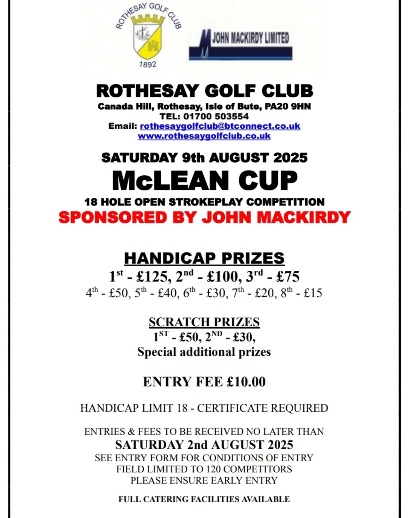 *********MCLEAN CUP 2025*********
Check website for entry form
#golf #scottishgolf #mensgolf #openchampionship