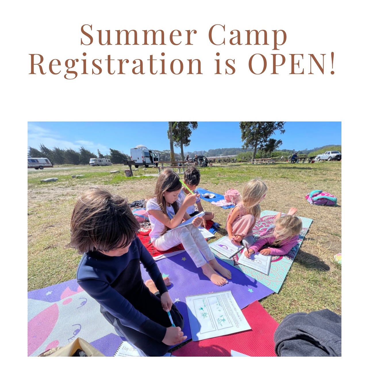 Come play with us this summer! I am so excited to teach SEVEN full weeks of summer camp in both SF and Marin! See below for schedule and location ๐
S1: June 9- 13: Crissy Beach
S2: June 16- 20: Crissy Beach
S3: June 23- 27: Golden Gate Park
S4: July 7- 11: Marin
S5: July 14- 18: Marin
S6: July 28- August 1: Golden Gate Park
*Session 6 is a Little Lotus camp for kiddos 2.5-5.5 years old.
S7: August 4-8: Golden Gate Park
Please share with friends and loved ones! Hope to see you this summer!!!
Xx!