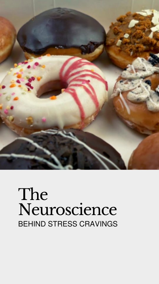 🧠 The Neuroscience Behind Stress Cravings 🍩
When we're stressed, our brain activates the Hypothalamic-Pituitary-Adrenal (HPA) axis, releasing cortisol, which triggers intense cravings for high-calorie, comfort foods.
Stress also weakens the prefrontal cortex, which controls impulses, making emotional eating more likely.
And to make things worse, stress increases dopamine activity in the brain's reward system, making sugary and fatty foods even more tempting.
Over time, this creates a cycle where the brain associates these foods with temporary relief, reinforcing stress-related cravings.
It’s an evolutionary survival mechanism, but it can lead to unhealthy habits.
What can you do?
Start by paying attention to how you're feeling.
Recognizing when stress triggers emotional hunger can help you avoid impulsively reaching for food.
Find healthier ways to cope with stress—physical activity like walking or yoga can reduce cortisol and boost your mood, while meditation or deep breathing calms the nervous system and helps reduce cravings.
A balanced nutrition with protein, fiber, and healthy fats throughout the day can keep your blood sugar stable, reducing cravings. Planning your meals and preparing healthy snacks ahead of time helps you resist the urge for unhealthy comfort foods.
#StressManagement #MindfulEating #HealthyHabits #Neuroscience #StressRelief #MindBodyConnection