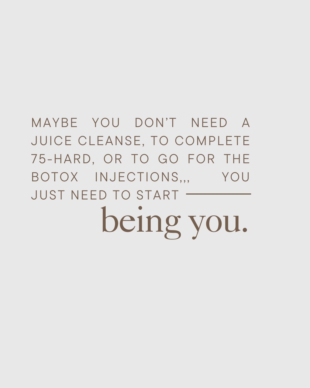 we’re so quick to think we need to fix ourselves—detox harder, push through more, smooth things over (literally and figuratively)
but what if the real issue isn’t what you lack—but how much energy you’re wasting swimming against the current of your true nature?
living out of alignment isn’t just exhausting—it shows up in your body, your energy, your skin, your overall well-being. forcing yourself into a way of living that isn’t designed for you is like paddling endlessly against the tide… eventually, it wears you down
but when you start honoring your natural flow—your mechanics, your energy, your Human Design—things begin to shift. vitality comes back. you feel lighter. you move with life instead of fighting it
maybe you don’t need another reset. maybe you just need to start being you
don't know where to start? check out our free human design chart generator to learn about the mechanics of your energy
link in bio