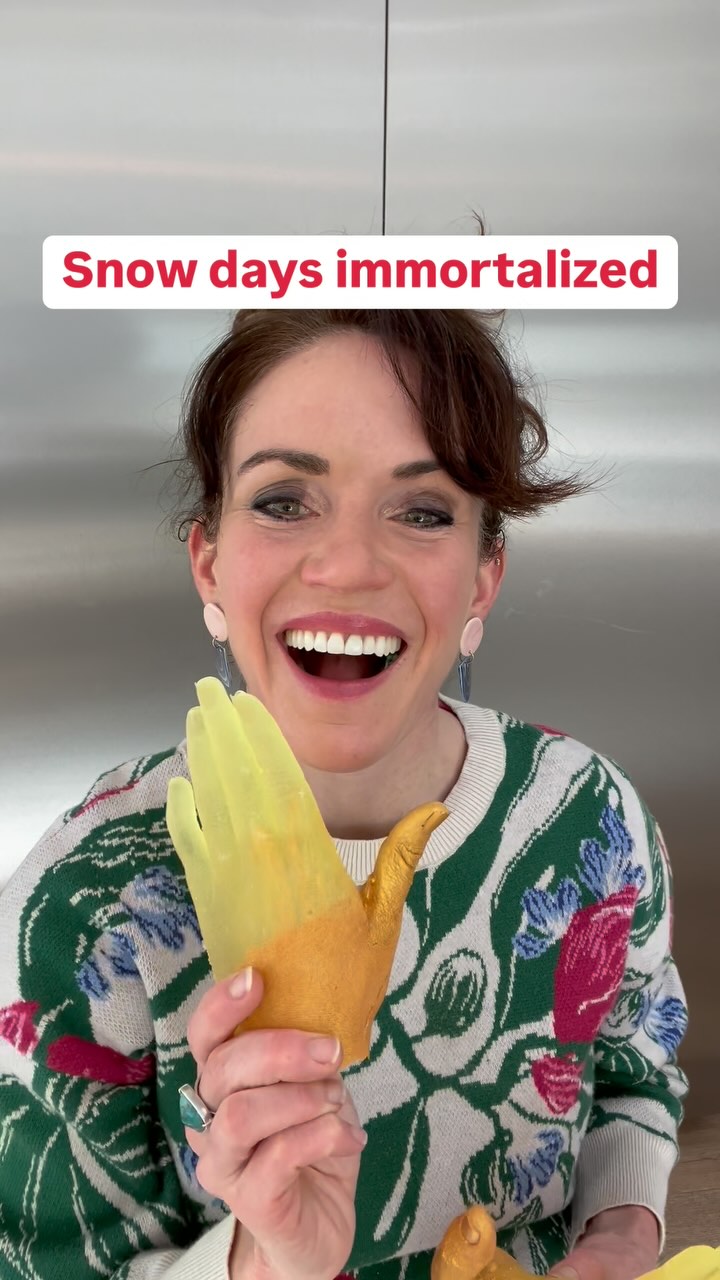 I love incorporating the human figure into my art…especially when it comes from my kids (that are growing up too fast)!
They really were good sports sitting there on a past snow day with goop on their hands.
Thank goodness my molds turned out so beautifully! I’m excited about all I have planned for their hands. Literally and artsy.
#lifecasting #smoothonproducts #momboss #snowday #castresin