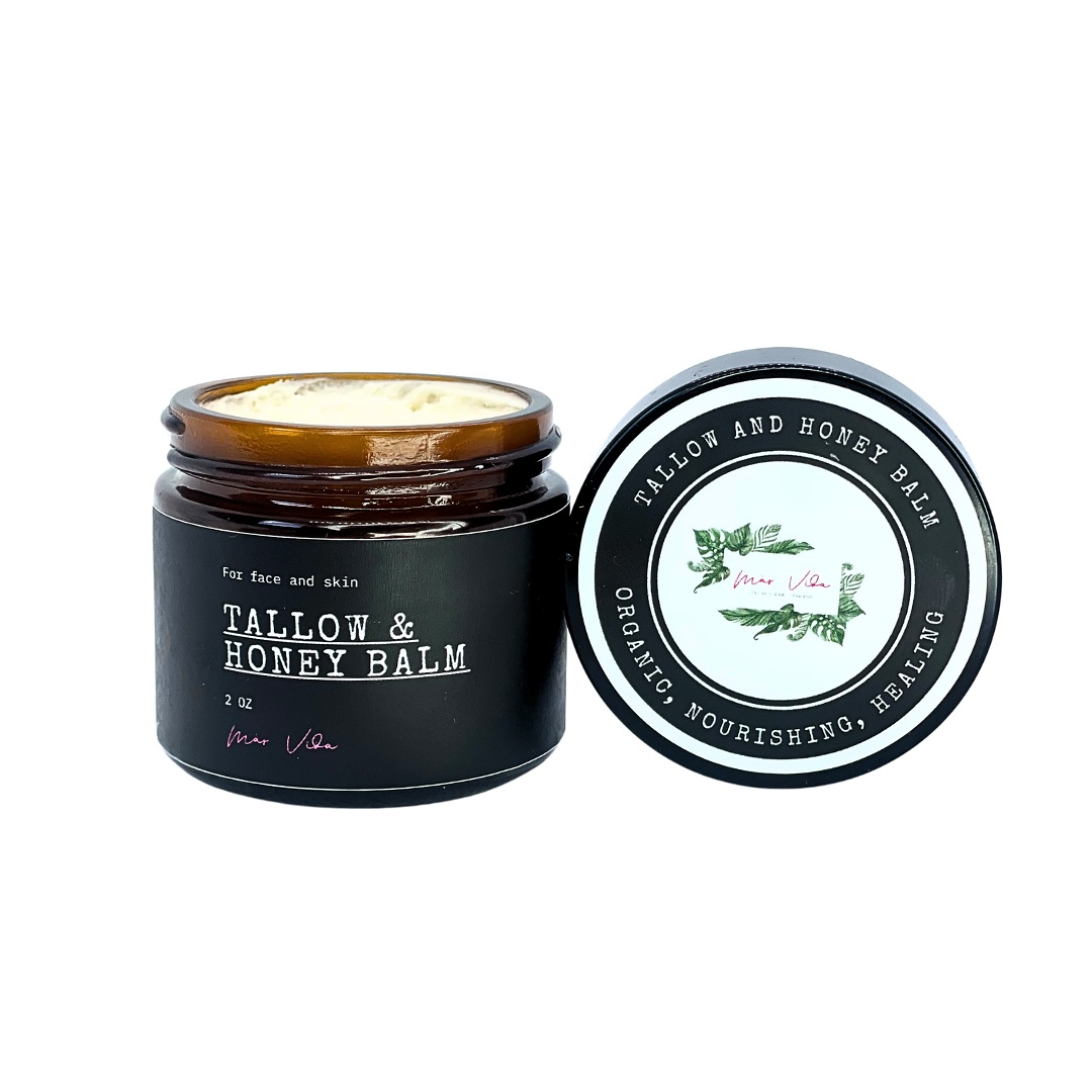 Say hello to your new skincare BFF! This dreamy balm is made with grass-fed tallow and Manuka honey 🍯 to give your skin all the love it deserves. Packed with vitamins A, D, E, and K, it hydrates, heals, and leaves you with that natural glow. Think of it as a gentle retinol without the drama—just smooth, happy skin. Perfect for dry spots, chapped lips, or as a nighttime glow-up treatment, it’s your go-to for anything skin-related. No synthetic junk, just pure goodness. Your skin’s about to meet its match! ✨