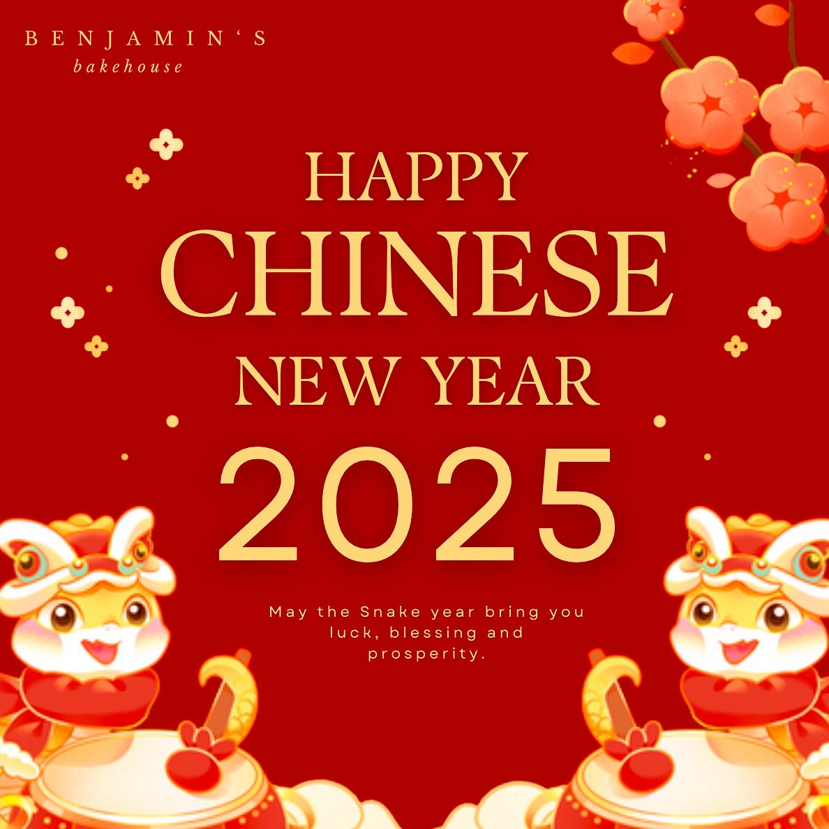 Wishing you a Happy Chinese New Year to all of our pawfriends that celebrates✨ May this year bring many luck, fortune and blessings🧧🐍
#benjaminsbakehouse