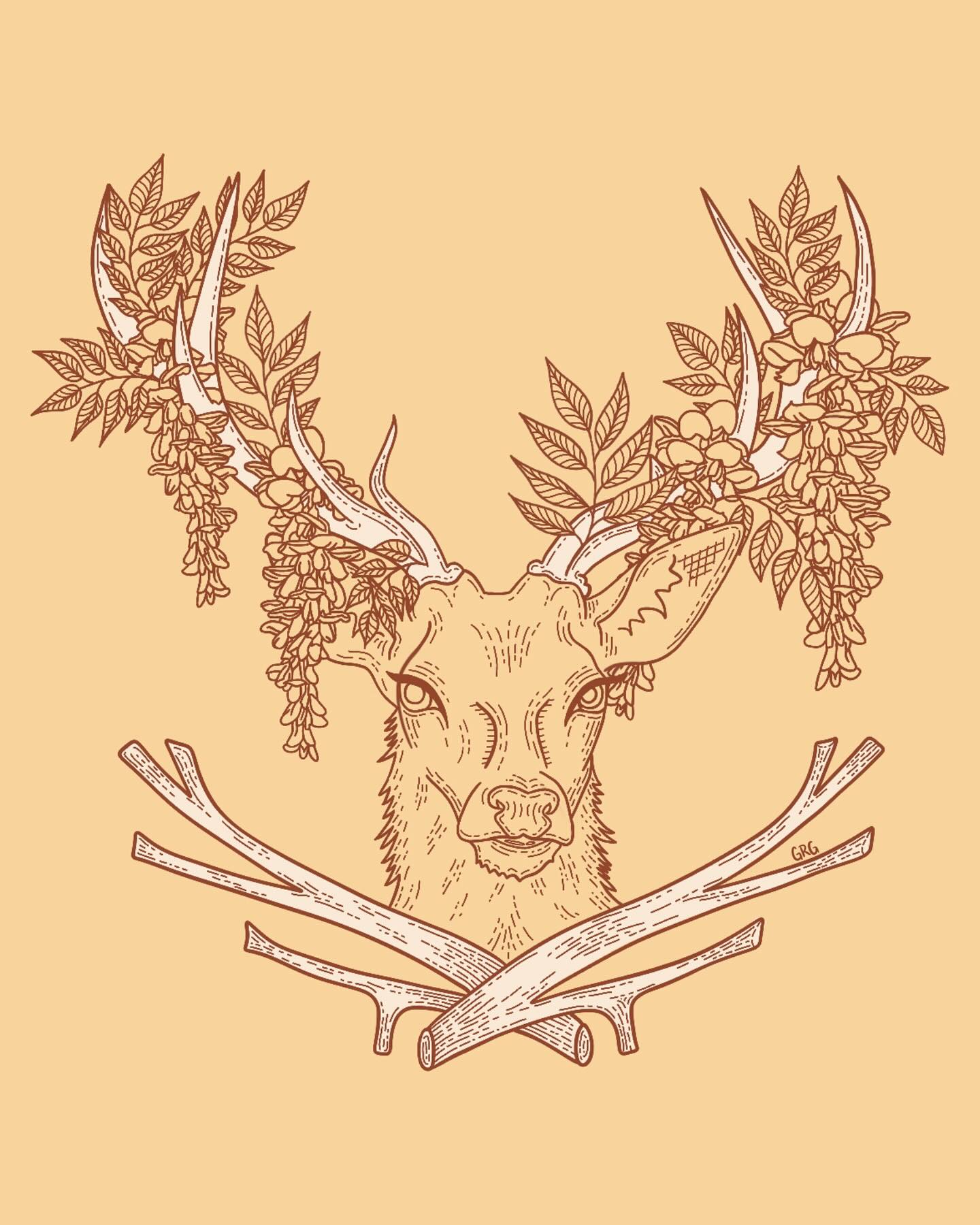 Manifesting that deer evolve to have flowery branch antlers…
#inkaruska #WhimsicalMonth #MashupMonday #deer #branches #wisteria #flowers