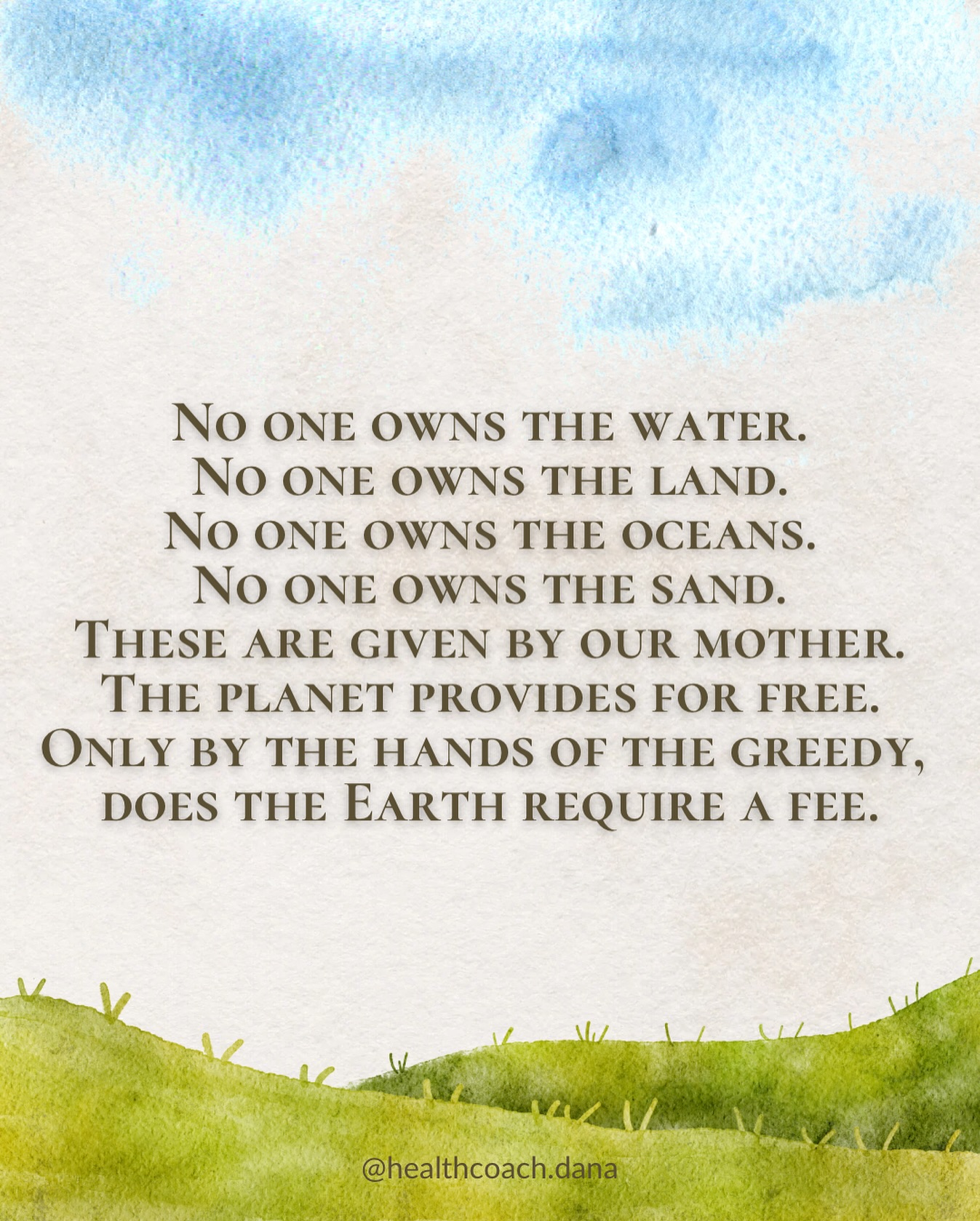 In the end, we come into this world with nothing, and we leave with nothing. The Earth, in her infinite wisdom, gives freely, but we often forget this simple truth. The water, the land, the air—they don’t belong to us. We are mere visitors on this sacred planet, fleeting in time.
Life is a gift, and death is a return to the Earth that nurtured us. We are not here to claim what cannot be owned, but to appreciate what is freely given. Let us live with humility, knowing that when our time comes, we leave behind nothing but our actions.
Respect the Earth. Honor the divine flow of life. In the end, we are all part of this sacred circle. 🙏
#LifeAndDeath #Gratitude #Humility #SacredEarth #MotherNature #LivingWithPurpose #RespectTheLand #WeAreAllConnected