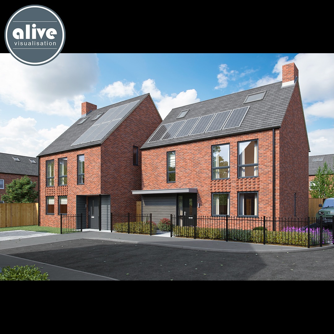 Typically we would suggest a close up CGI of each house type, perfect for your Rightmove listings, however with this development the house types sat in pairs so we took the opportunity to have views of both within the same CGI. This way we not only capture a great shot for each house type but also get to showcase more of the development within the same view.
.
.
We are ALIVE VISUALISATION 3D Architectural CGI Studio - Servicing the North West, North Wales & Anglesey with high quality CGIs - www.AliveVisualisation.co.uk
.
.
#CGI #CGIs #3drenders #propertydevelopment #propertymarketing #3dvisualisation #alivevisualisation #propertydeveloper #propertybrochure #architecturalvisualisation #architecturalcgi #architect #architects #propertyforsale #Cheshire #property #architects #newhomes #Chester #planningpermission #StHelens #propertyforsale #Liverpool #NorthWales #NorthWest #IsleOfAnglesey #alivevisualisation
www.AliveVisualisation.co.uk