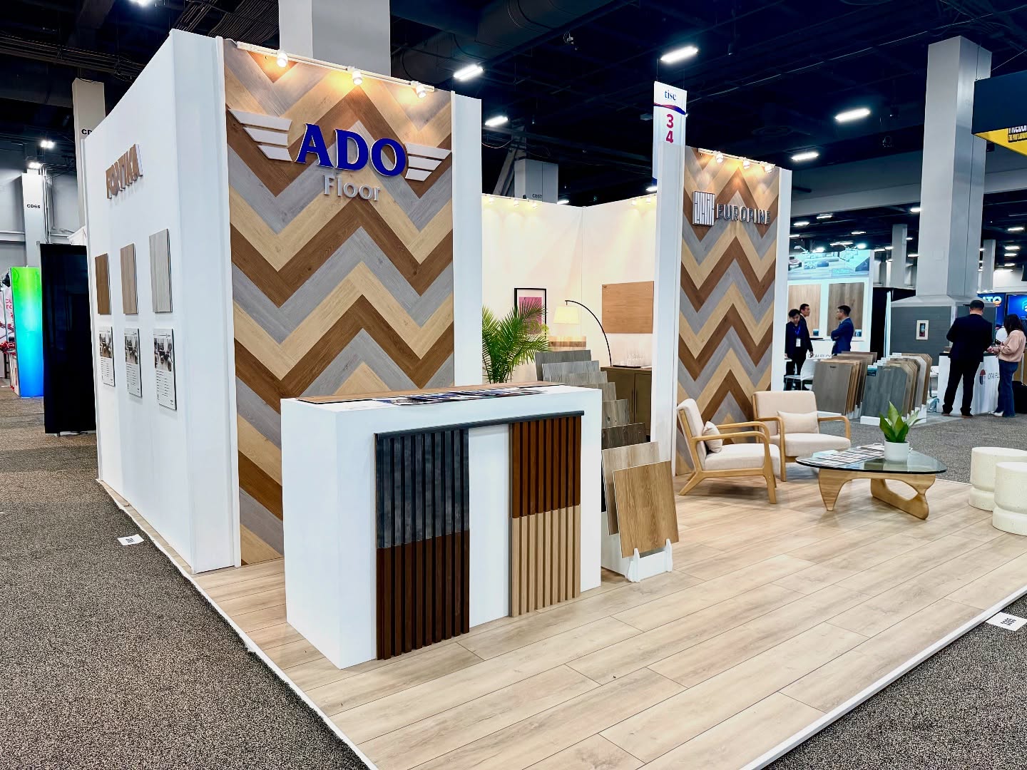 Displays Design, Fabrication & Setup by MK Displays @adopenofficial #europine #tisesurfaces2025 #tisesurfaces #custombooth #exhibitdesign