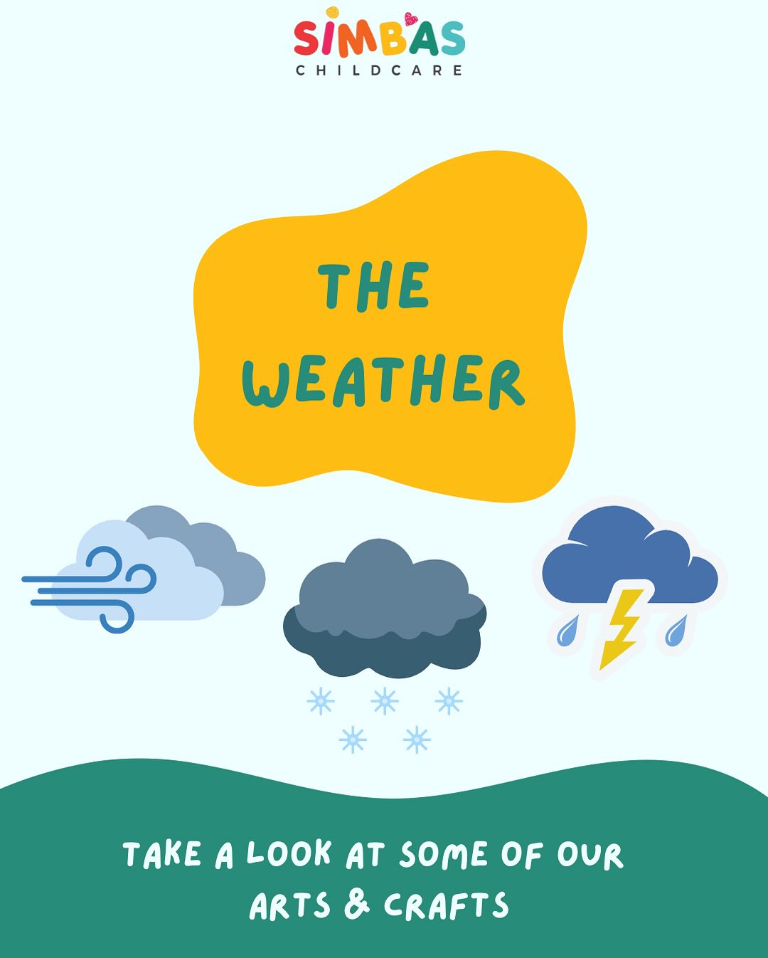 🌧️☁️ Rain or Shine, We’re Having a Great Time☀️🌈
The weather has been full of surprises lately—rain, wind, and storms! But the children at Simbas have been busy exploring the weather.
We’ve been singing weather songs, making lots of art, learning about letters and working out sorting & sensory activities.
Every day is a new adventure, no matter what the weather brings! ☔
#simbaschilscare #simbasblackrock #theweather #stormeowyn #montessori