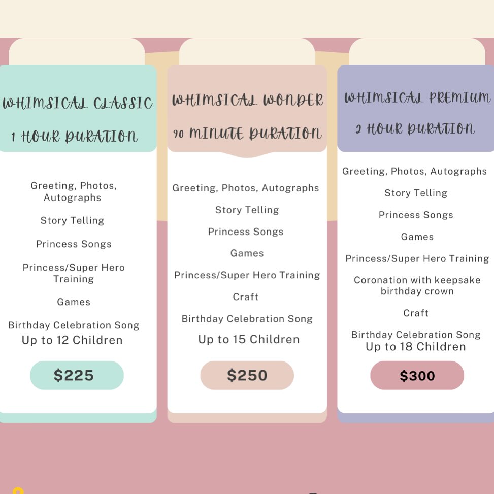 What package will you choose?! We also offer custom packages and add ons to help make your event perfect! π