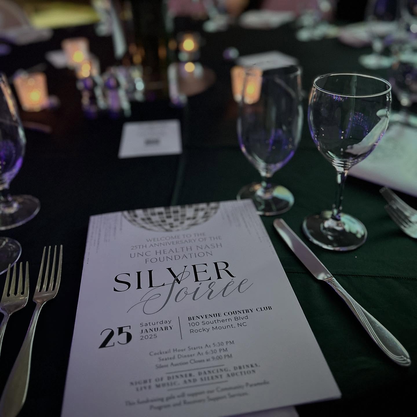 Check out our latest event highlight! 🌟 Last weekend, we had the honor of providing our top-notch services for the @unchealthnash Foundation’s 25th Annual Silver Soiree Gala at the stunning Benvenue Country Club.
Here’s what we brought to the party:
#staging
#pipeanddrape
#audiovisual services (lights and sound)
#screens
#projectorscreen
#tv’s
#dancefloor
It was a spectacular night, and we had an absolute blast making it happen! 🎉
#EventPlanning #Gala #UNCHealthNash #BenvenueCountryClub #PartyVibes #TeamWork #MemorableMoments