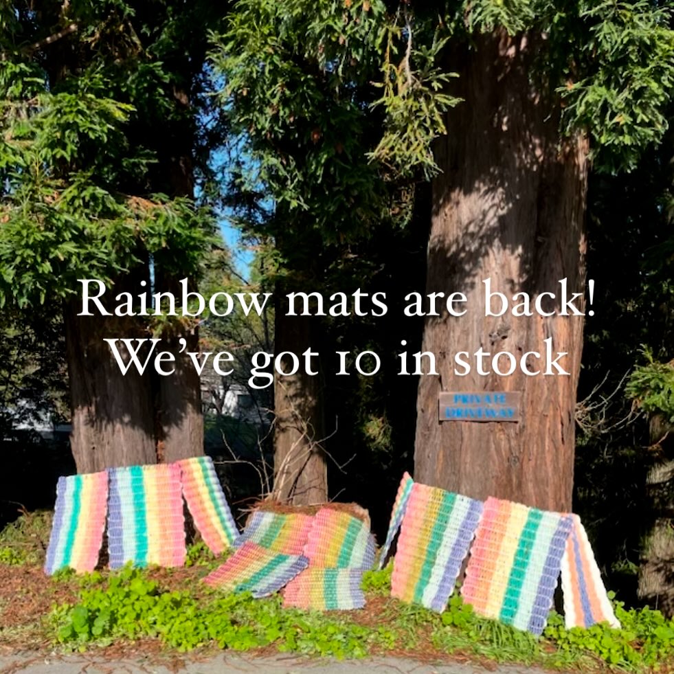 Does your sweetie need a Valentine rainbow mat? DM or text us, contact info in bio.