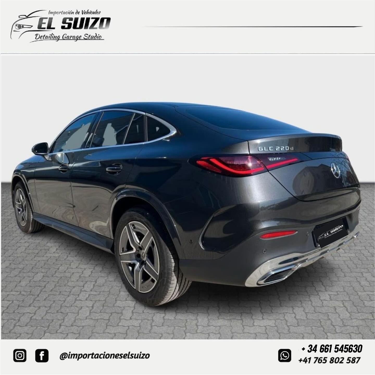 💥Mercedes GLC Coupe 220 AMG💥
💶💶💶63.800 💶💶💶
‼️VEHÍCULO SOBRE ENCARGO ‼️
⚙️ Automático
🚀 197 CV
🧳23.000 km
🎂➡️ 08/2023
⛽️ Diésel
⚠️ Equipamiento ⚠️
Equipamiento especial
Asistente activo de distancia
🔵Distronic,
parte superior del salpicadero en efecto napa,
paquete de equipamiento USB Plus, paquete de equipamiento: Advanced Plus, paquete antirrobo Plus,
Digital Light,
techo interior negro,
filtro de aire interior Energizing Air Control (Plus), llantas de aleación delanteras/traseras: 8x19 / 9x19 (AMG de 5 radios, gris tántalo),
pintura metalizada. #mercedes #glccoupe #luxuerycars #importacioneselsuizo #audi #cochesdeportivos