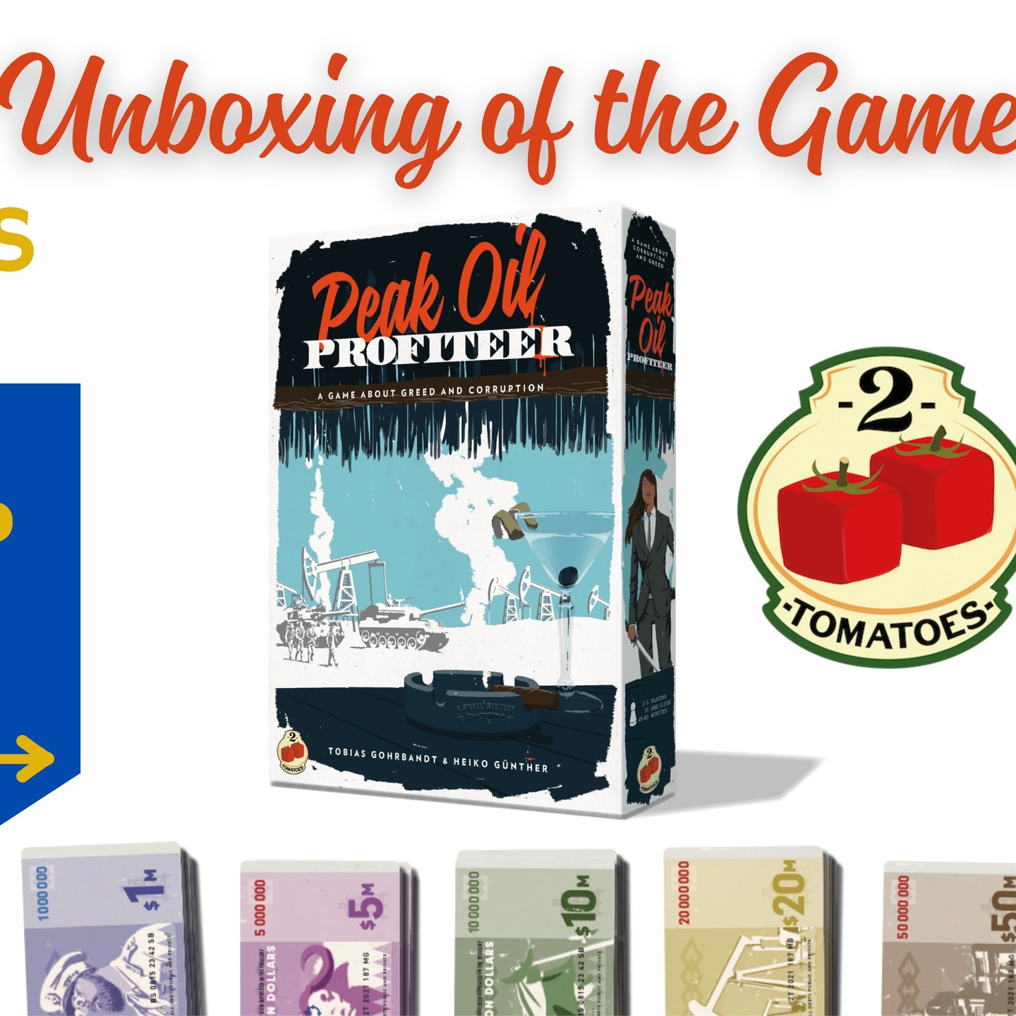 Here is an unboxing video of Peak Oil: Profiteer by @2tomatoesgames , which is the 3rd Econ board game I'm currently exploring as a fun, engaging way for students to socialize, learn, and understand economics.
This is not a paid promotion. I bought this game as an educator.
Link to my EZ NOMICS YouTube channel: https://www.youtube.com/eznomics
---
Peak Oil: Profiteer
* Welcome to the ruthless world of oil, power, and profit.
* You - a top executive of a large, multinational oil corporation - have been "sent to a worn-torn nation" prosperous in black gold.
* But you are not alone - several aggressive Big Oil company agents are also in the region.
* "In a fragmented land in which power does not lie in one leader, but in three competing factions: the "Government," the insurgent "National Liberation Front," and the "Guerillas," you'll play all sides through blackmail, bribes, and the sale of weapons to buy drilling rights so that you can transport and sell oil into the world market.
* Are you ready to join the ranks of history's most infamous resource traders and claim your place at the top?
* Then enter the world of Peak Oil: Profiteer.
---
Link to the unboxing video:
https://www.youtube.com/watch?v=3GNL8umdDvw
---
#tabletopgames #tabletopgaming #boardgamegeek #boardgamegeeks #boardgamecommunity #boardgame #tabletopgaming #tabletopgamer #boardgamenerd #boardgameaddict #boardgameaddicts #boardgamenight #eurogame #eurogames #eurogamer #gametheory #giochidatavolo #jeuxdesociete #juegosdemesa #boardgamesofinstagram #boardgamecollection #peakoil #peakoilprofiteer #2tomatoesgames #oilindustry #economics #economicboardgames #ibeconomics #ibeducation #microeconomics #dune