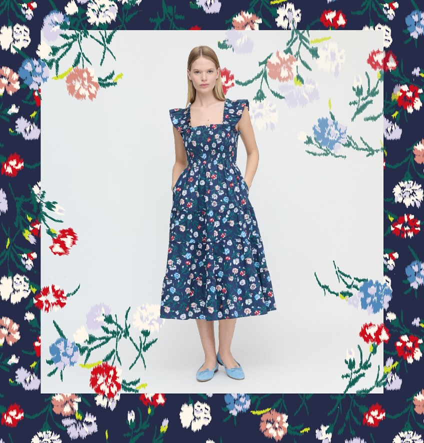Navy Belgravia Floral 🌷 now live @hillhouse
#printdesign #fashion #hillhouse #napdress #design #fashiondesigner