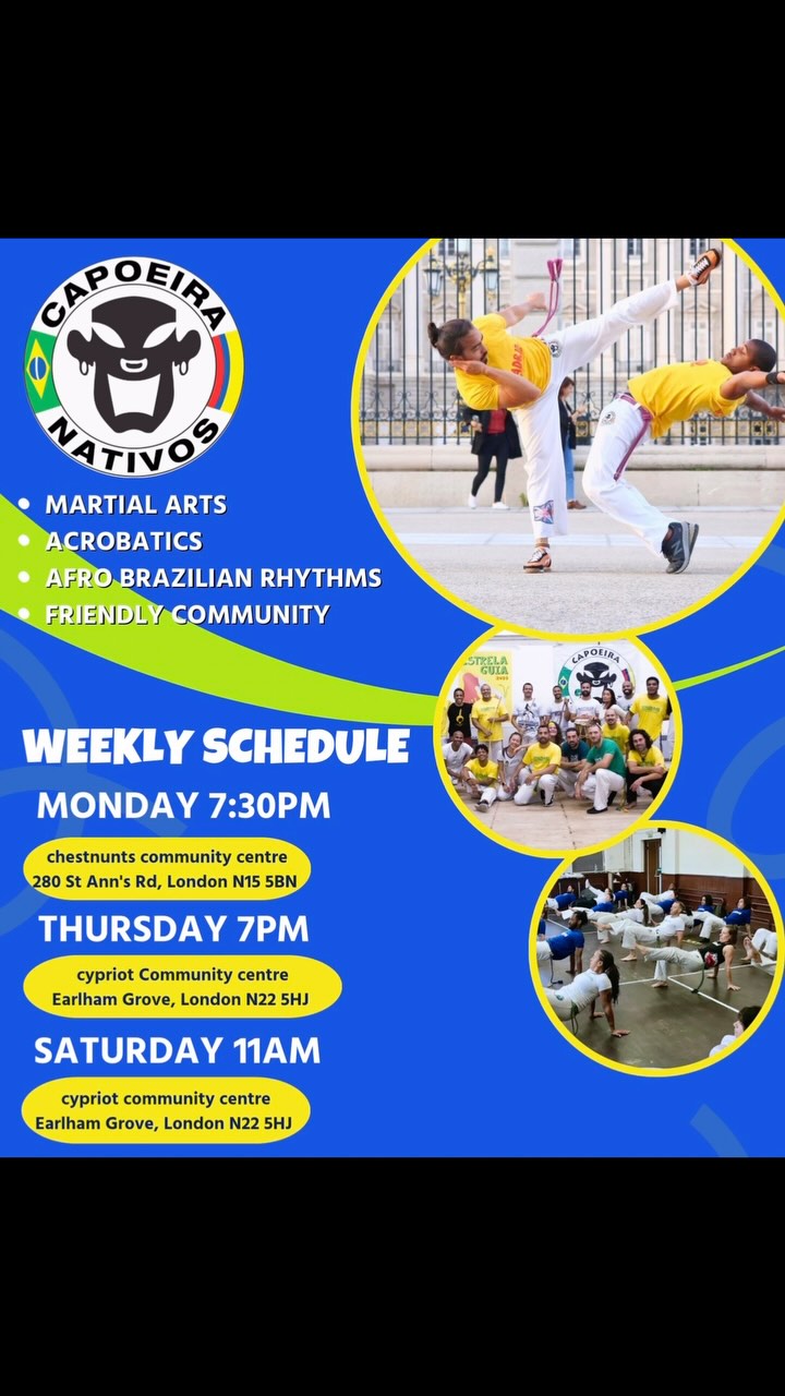 We had some amazing Capoeira classes In Jan For Beginners! And you didn’t show up 👀?
New class on Saturday!
You still have the chance to try 4x classes Offer
Register using the link in bio
#capoeira #capoeiralondon #capoeiranativoslondon #capoeiranorthlondon #capoeiralife