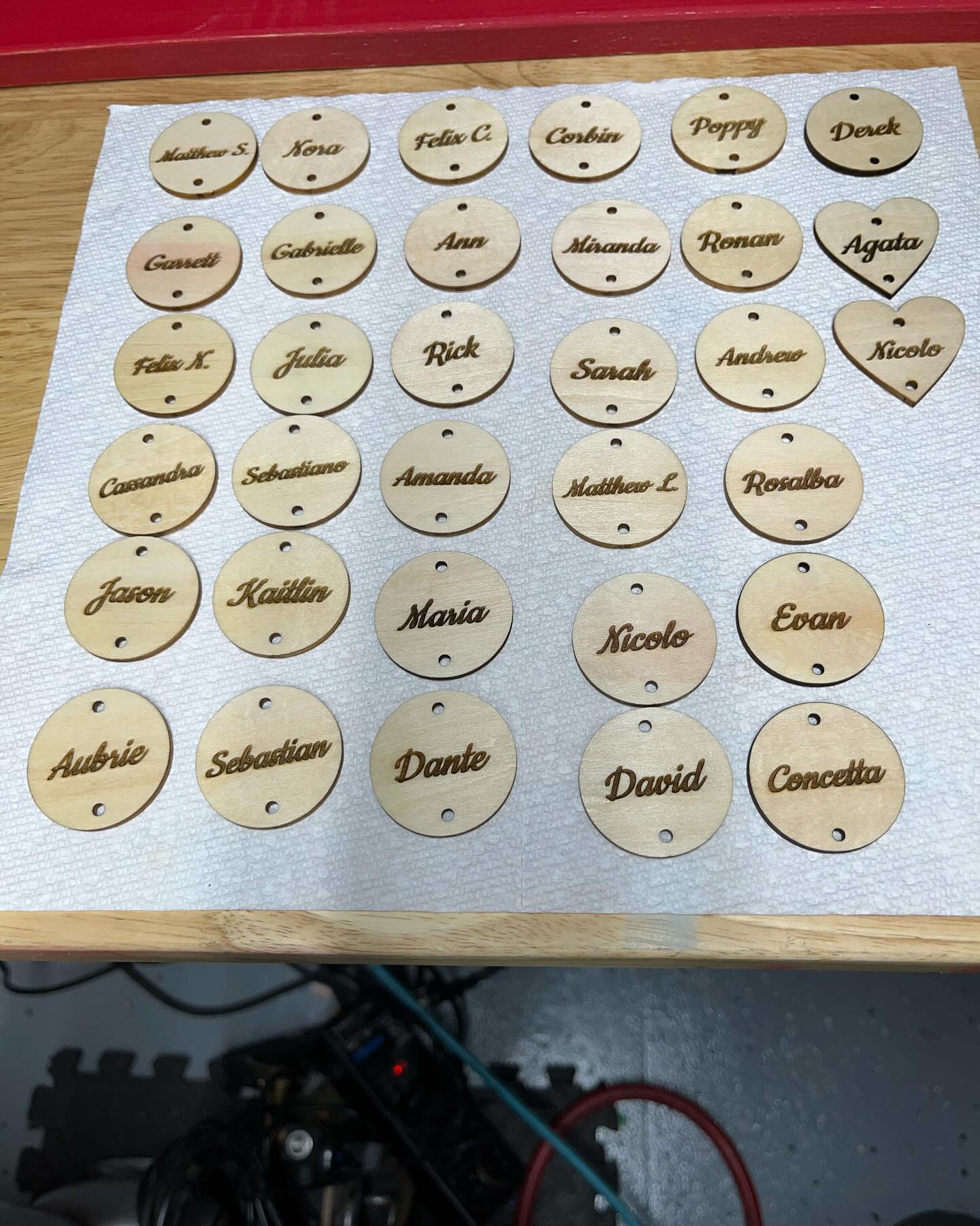 Finishing up a customers laser project while I listen to Creekside Chronicles @creeksidemaples_homestead !!! Great word today and inspiring stuff to get through the week. #laserengraving #lasercut #machinedinwood #creeksidemapleshomestead #jesus #smallbusiness #custommade