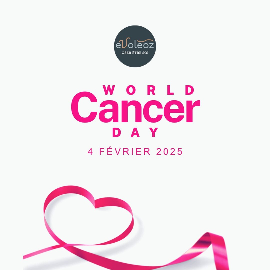 🎗️ Journée mondiale de lutte contre le cancer 🎗️
Aujourd’hui, nous nous mobilisons pour sensibiliser, soutenir et encourager celles et ceux qui luttent contre le cancer. 💜
Chez Évoléoz, nous croyons en l’importance du bien-être pour accompagner chaque parcours de vie. 🌿✨
💡 Ensemble, nous pouvons agir : prévention, dépistage, accompagnement… Chaque geste compte.
🙏 Une pensée à tous les patients, aux proches et aux soignants qui se battent au quotidien. Vous n’êtes pas seuls. 💕
#JournéeMondialeContreLeCancer #Evoleoz #EnsembleContreLeCancer #BienÊtre #Prévention #Soutien