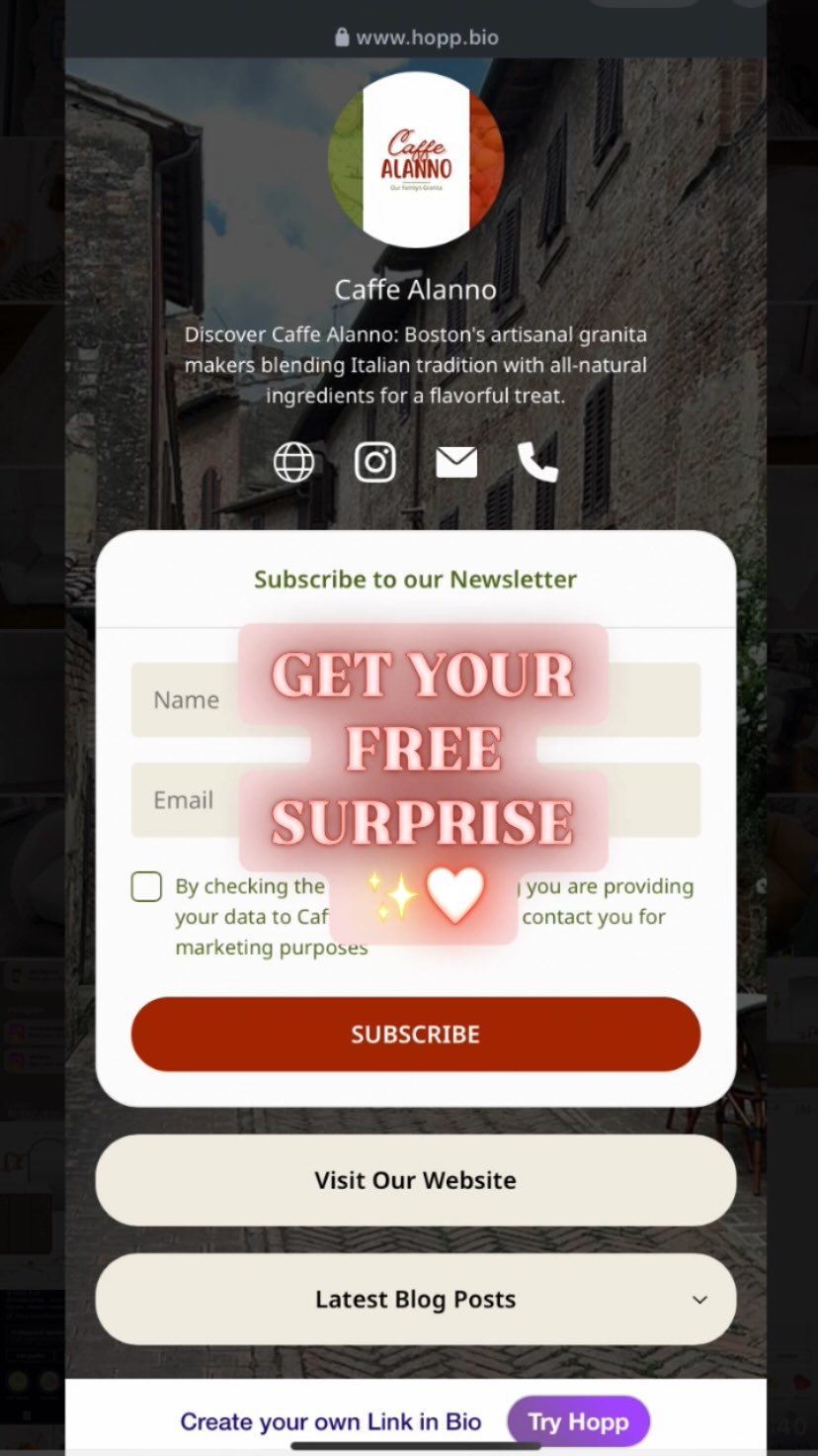 Become a Caffe Alanno SUBSCRIBER! Why?! 🍧
- SEASONAL EVENT UPDATES
- EXCLUSIVE PERKS
- YOUR FREE SURPRISE (subscribe to find out!)
#granitasiciliana #granita #familybusiness #subscribe #farmersmarket