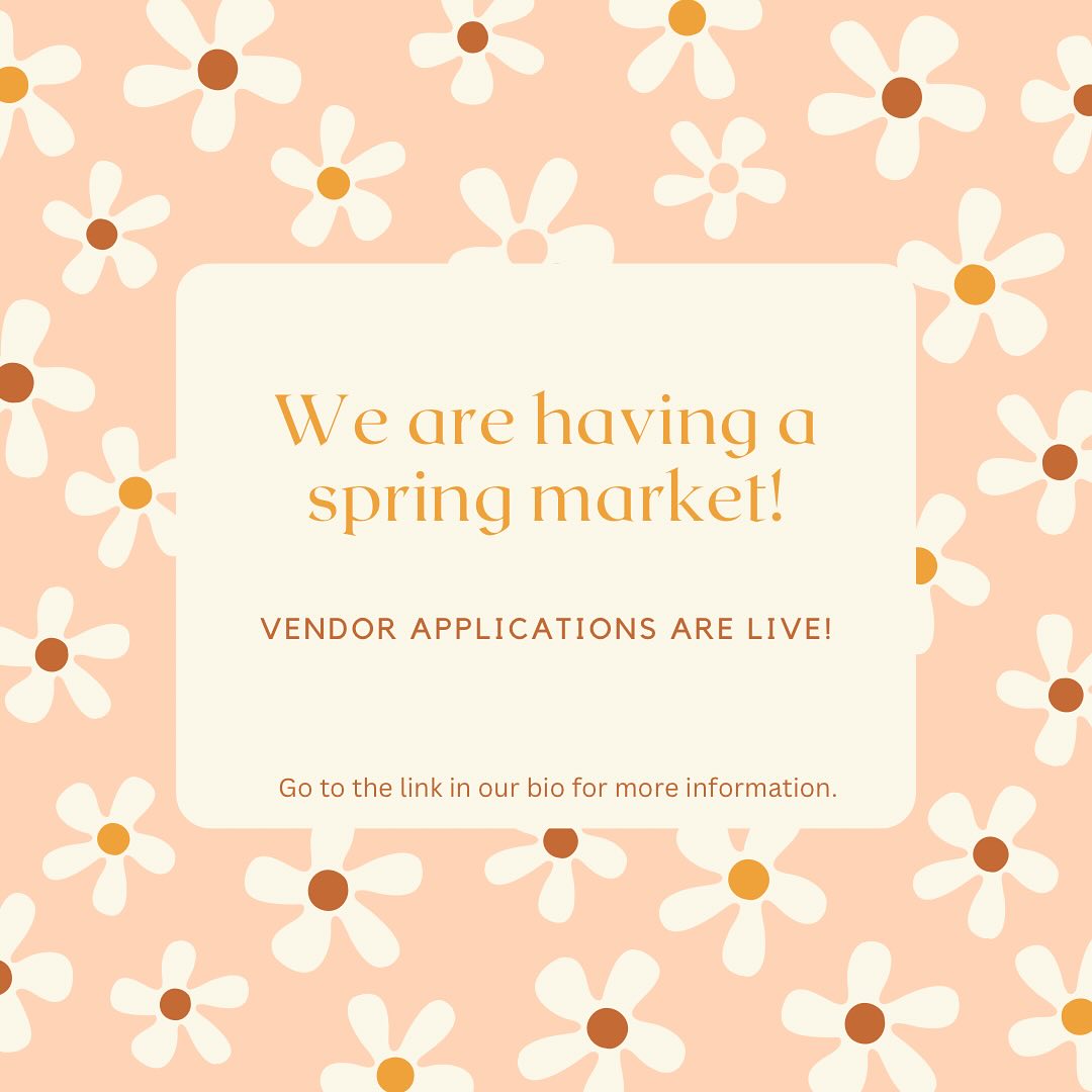 We’re thrilled to announce our spring vendor market happening on May 3rd! 🌸 Limited spots are available, so apply now through the link below or in our bio for more details. 💛
🔗https://forms.gle/7abJvAY88wKdEYqb6