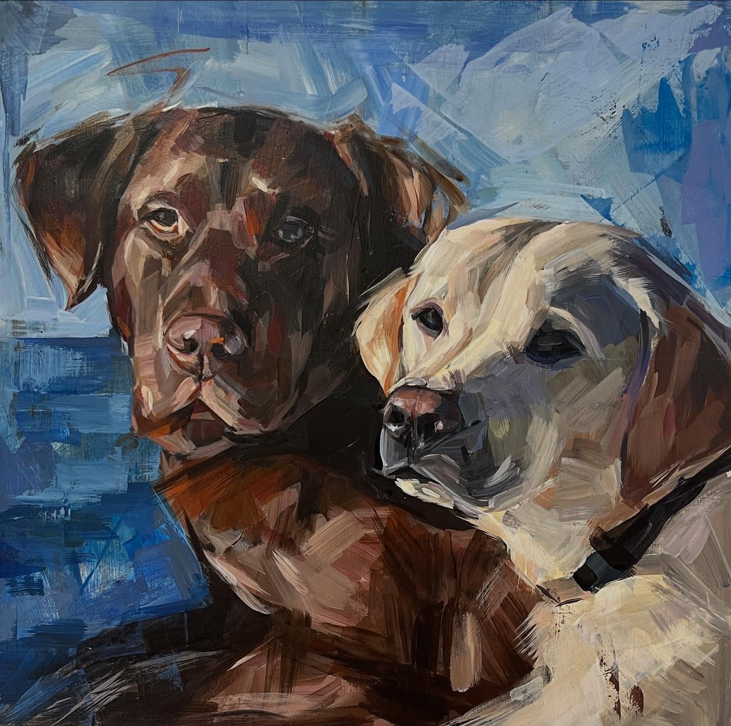 I recently had the pleasure of painting a commission for a family of their two loveable lab dogs. The family was thrilled with the final piece, and capturing the personality and spirit of their cherished companions was such a joy. If you’re looking for a personalized piece of art, please visit the link in my bio or contact me at annie@anniesalness.com for more information—I’d love to bring your vision to life!
#anniesalnessart #commissionpainting #labrador #pdxartist #nwartist #acrylicpaintings