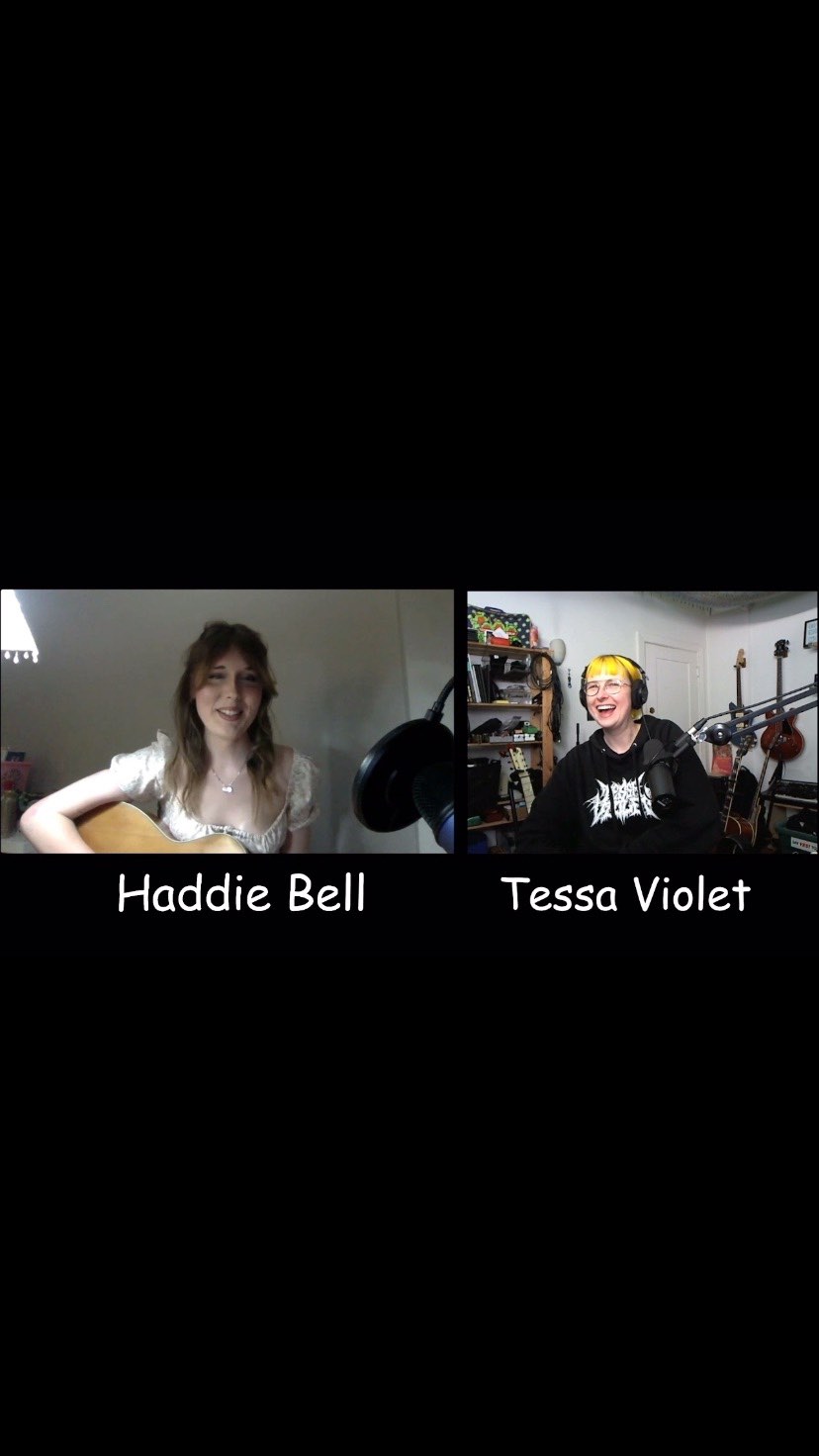 thank you so much to @tessaviolet for having me on her twitch stream to perform ‘She & Her Cat’ live for the very first time!! this song means so much to me, and growing up watching/listening to Tessa, it was truly a full circle moment to get to perform for her!🥹 i had so much fun, and for anyone who missed it - here ya go, hope u enjoy 🤍 ALSO to my mic filtering out my guitar: RUDE