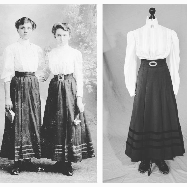 Reproduktion historischer Kleidung in Zusammenarbeit mit dem Westfälischen Schulmuseum Dortmund
Das Schulmuseum zeigt in seiner Dauerausstellung ein Klassenzimmer aus der Zeit 1905.
Die Aufgabe war, fünf Personen nach Originalfotografien mit historisch korrekter Kleidung auszustatten:
Eine Lehrerin, einen Lehrer, zwei Kinder in Schuluniform und ein Mädchen im Sonntagskleid.
www.historische-gewandschneiderei.de