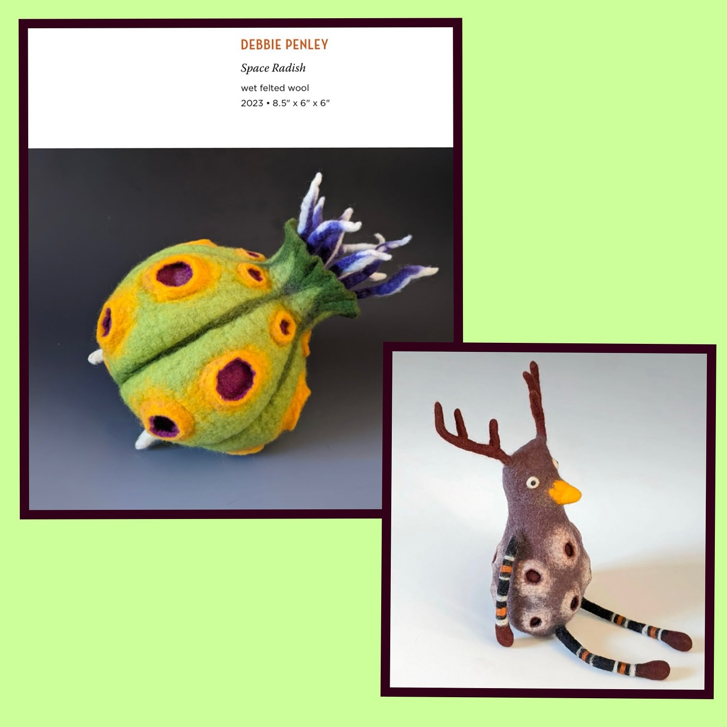 Two pieces by Debbie Penley @curly.n.crafty were featured at the Erie Museum exhibition.