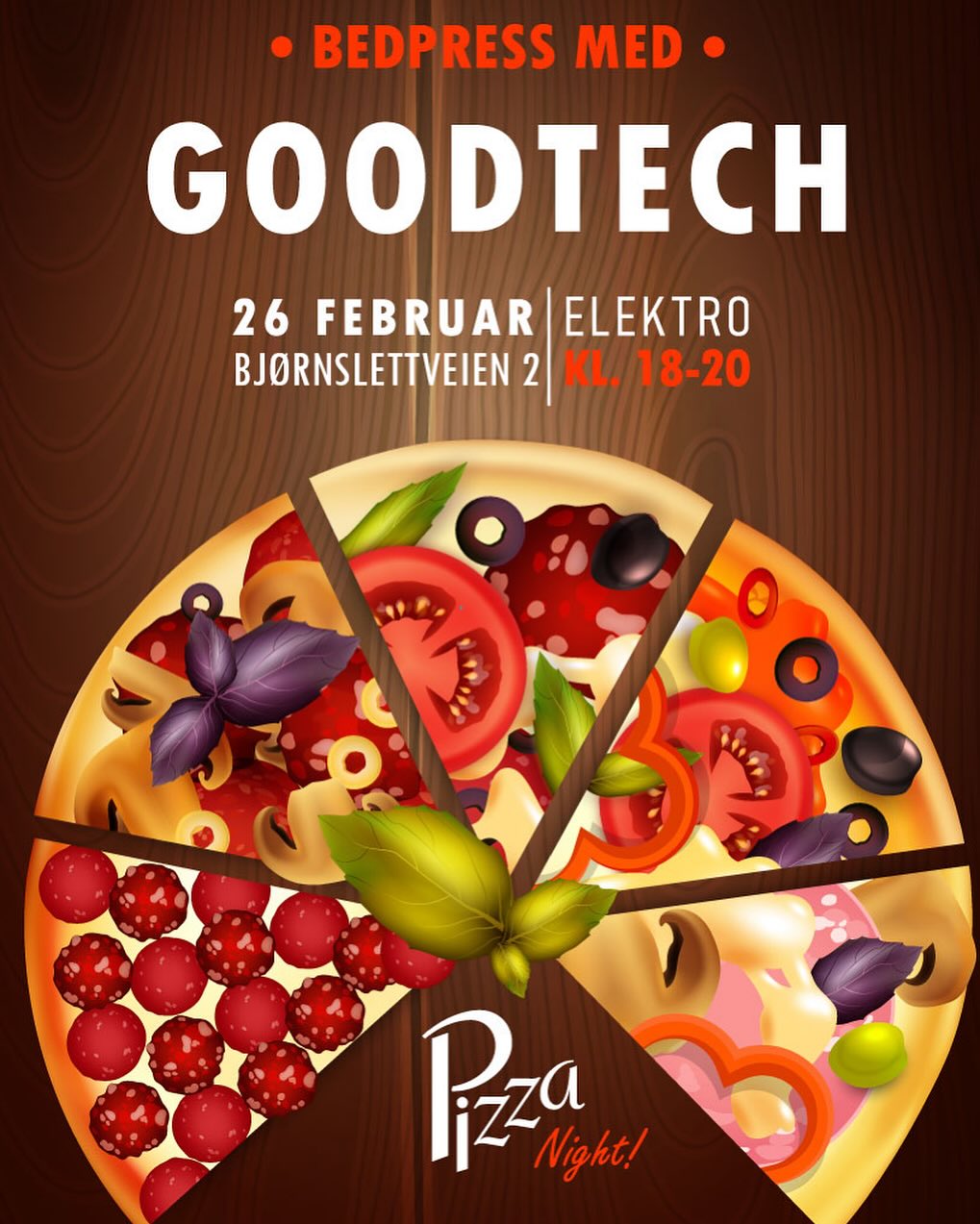 Goodtech inviterer alle Elektro/ Automasjon studenter til en pizzakveld!🍕
Det blir presentasjon, pizza og GOD drikke! + omvisning.
Tid: 26. feb, kl 18-20
Adresse: Bjørnslettveien2 (Hos Goodtech, rett ved campus)
—————————————————————————
Litt om GOODTECH
Goodtech er Nordens ledende systemintegrator med mer enn 300 dyktige medarbeidere som med sin erfaring og kompetanse bidrar til å effektivisere industrien – hver dag! Vårt samlede kompetansespekter lever opp til ambisjonen om å digitalisere industrien og bedre våre kunders konkurransekraft gjennom å kombinere vår prosess- og løsningskompetanse med ny teknologi