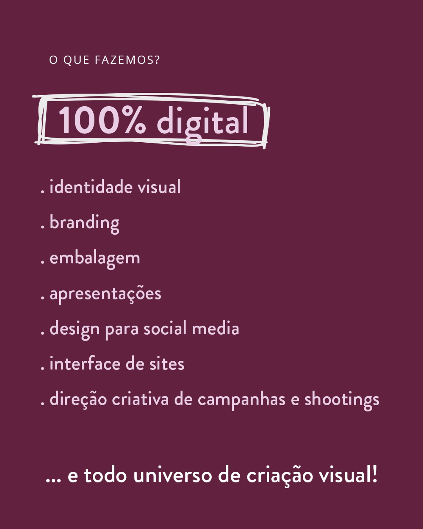 100% digital, 100% estratégico! 🚀✨
Nosso estúdio é totalmente digital, o que nos permite trabalhar com marcas de qualquer lugar, criando identidades visuais, embalagens, interfaces, apresentações e muito mais!
Transformamos ideias em projetos visuais que conectam e impactam. Vamos criar algo incrível juntos? 💡🎨
#designporduas #identidadevisual #branding #designdigital #socialmediadesign #marca #logotipo #logo