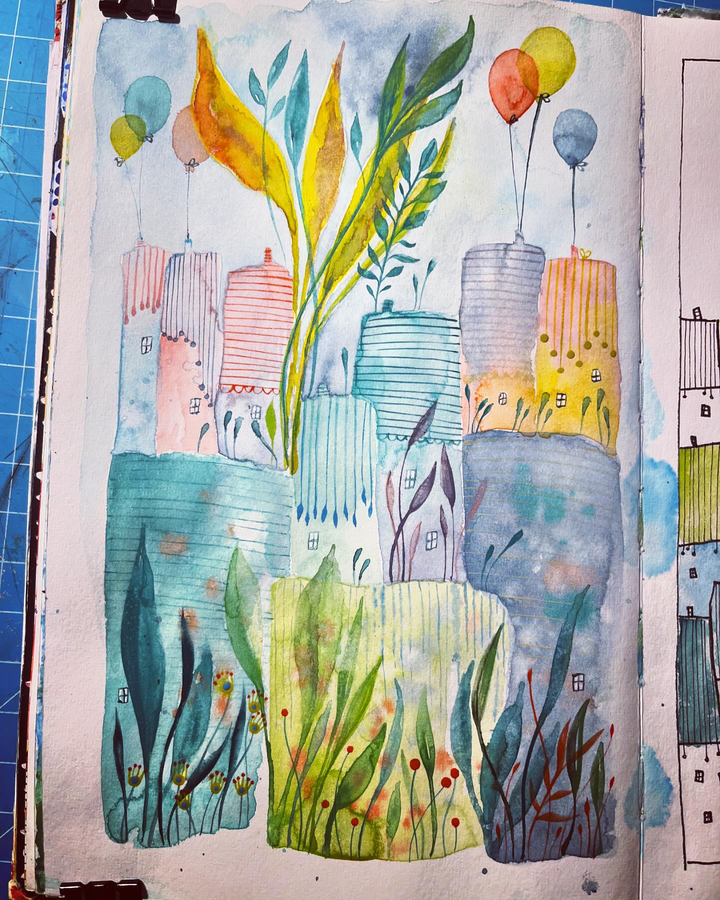 New year’s goal: paint or draw every day :)
Ok, I didn’t start it on the 1st of January, only last week, but still in January!
Every morning, while waiting for the bathroom, I paint a bit. Not forcing myself to finish, only take the brush in my hand and draw some lines, put some color spots on the paper… if I have time, I continue after work… it gives me so much joy! I don’t plan anything as I know it doesn’t work for me, but taking small steps ahead might…
😊