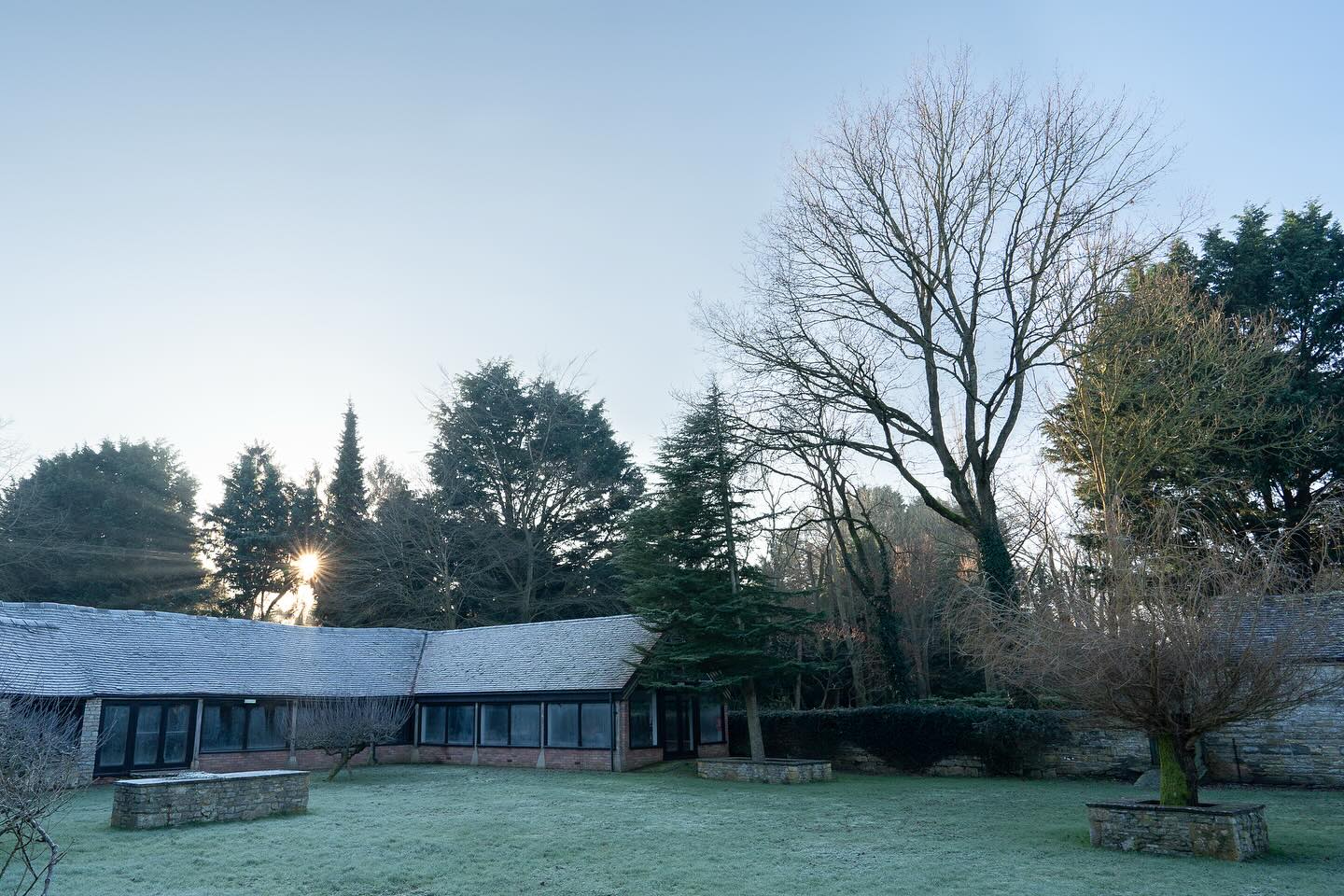 Sunrise over the Theatrebarn restaurant