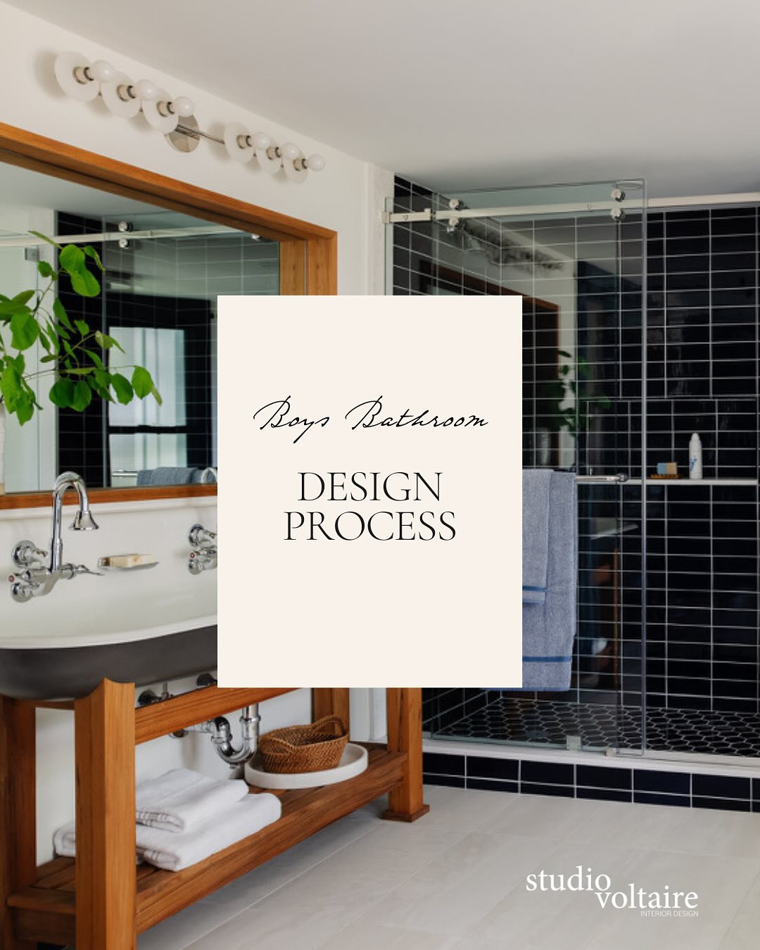 A bathroom built to handle the energy of three boys—without sacrificing style. ✨
Designing for three growing boys means balancing practicality with timeless style, and this transformation does just that. From deep blue accents to clean, modern lines, every detail was chosen to create a space that feels both youthful and enduring. Swipe to see how we took this bathroom from dated to designed—with function, durability, and style in mind! 💙
A special thank you to @conors_carpentry for this amazing custom teak base - it is the perfect finishing touch ✨
What’s your favorite part of the transformation?
Designer @studiovoltaire.design
Builder @jsv.llc
Architect @moskowlinnarchitects
Photography @jessicadelaneyphotography
#InteriorDesign #BathroomDesign #HomeRenovation #BeforeAndAfter #DesignInspo #ModernDesign #TimelessStyle #BoysBathroom #BathroomGoals #CustomDesign #FunctionalDesign #LuxuryInteriors #DesignForRealLife #MadeForLiving #StudioVoltaireDesign