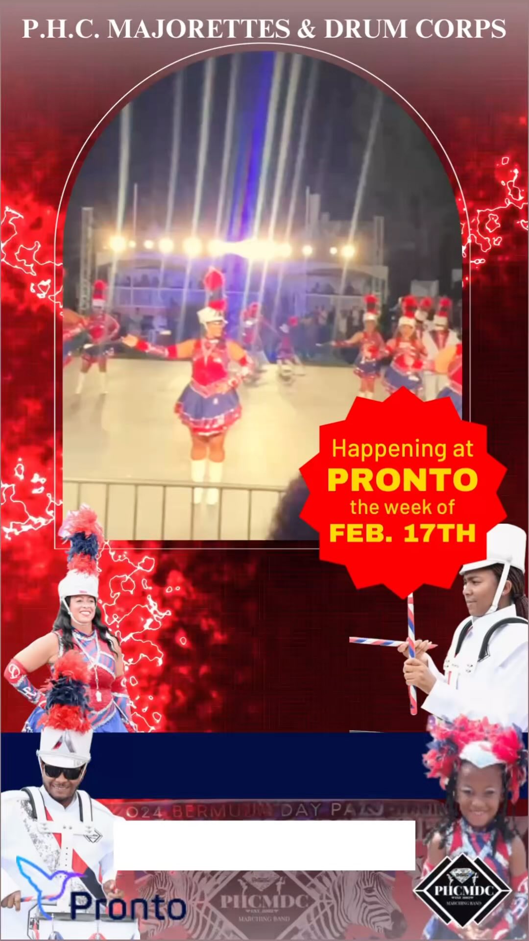 During the week of Feb 17th we will be hosting a TAG DAY WEEK. Our timings are Monday - Friday from 1pm - 7pm except the Tuesday which is 1pm - 5pm that day. We will be Tagging inside PRONTO! Come by and support! #majorettes #phcmdc #drummers #bermuda #pompoms #keepingthetraditionalive #culture #tradition #fyp #dynamicdrummers