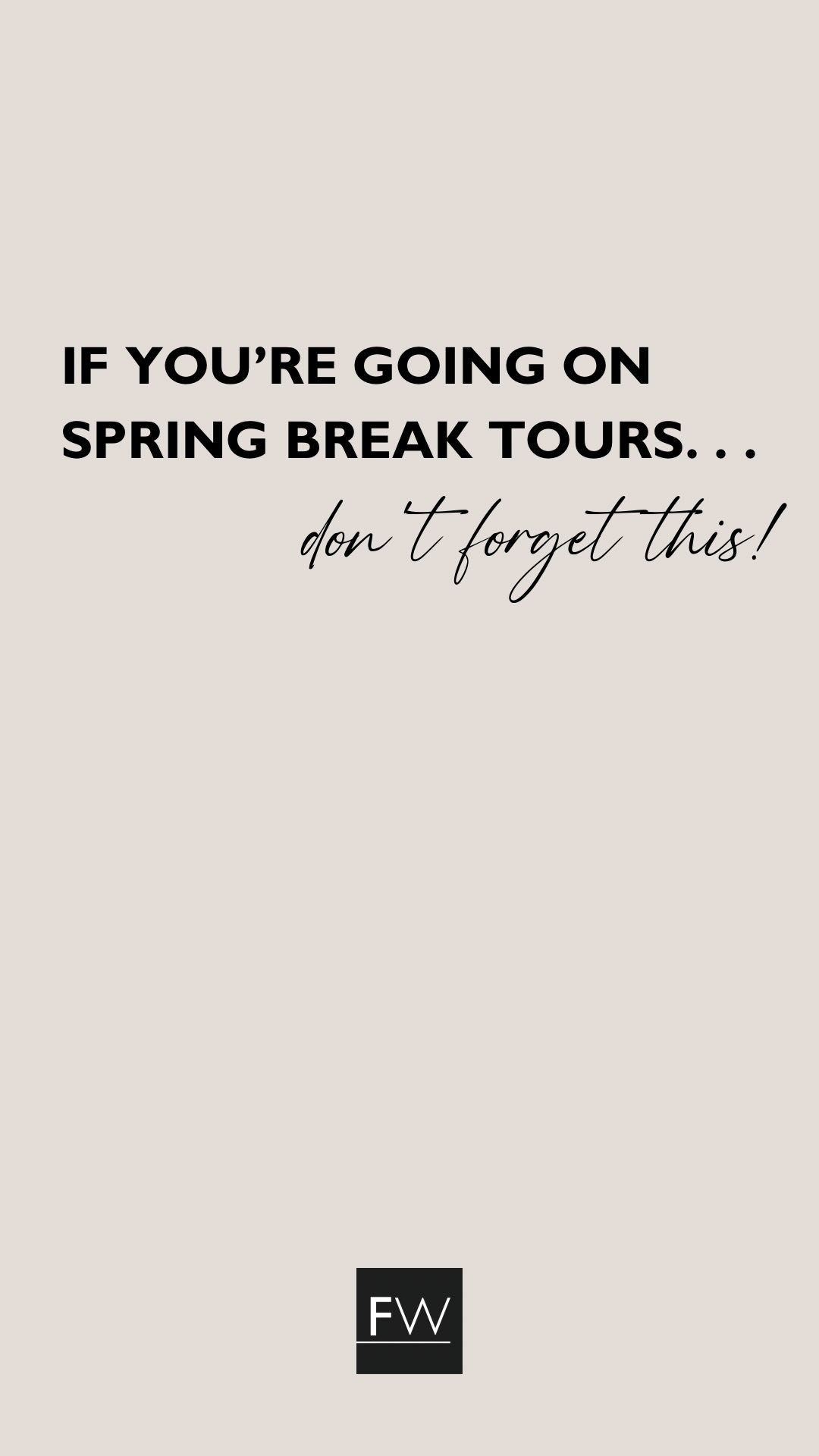 Don’t forget this important step 🐘
💡If you’re going on college tours during spring break, grab my FREE resource, “The College Tour Guide.” It’s a workbook designed to help you maximize the effectiveness of your tours from preparing effectively to capturing the most important details during your visits. It even has a guided assessment section to help you analyze and keep track of your impressions so that you can compare them among each of the schools you visit and use them to write standout application essays in the future.
👉 Grab it for FREE by commenting “tour” below.
#collegeready #collegeadmissions #classof2026 #classof2027 #schoolcounselorsofinstagram #schoolcounselor